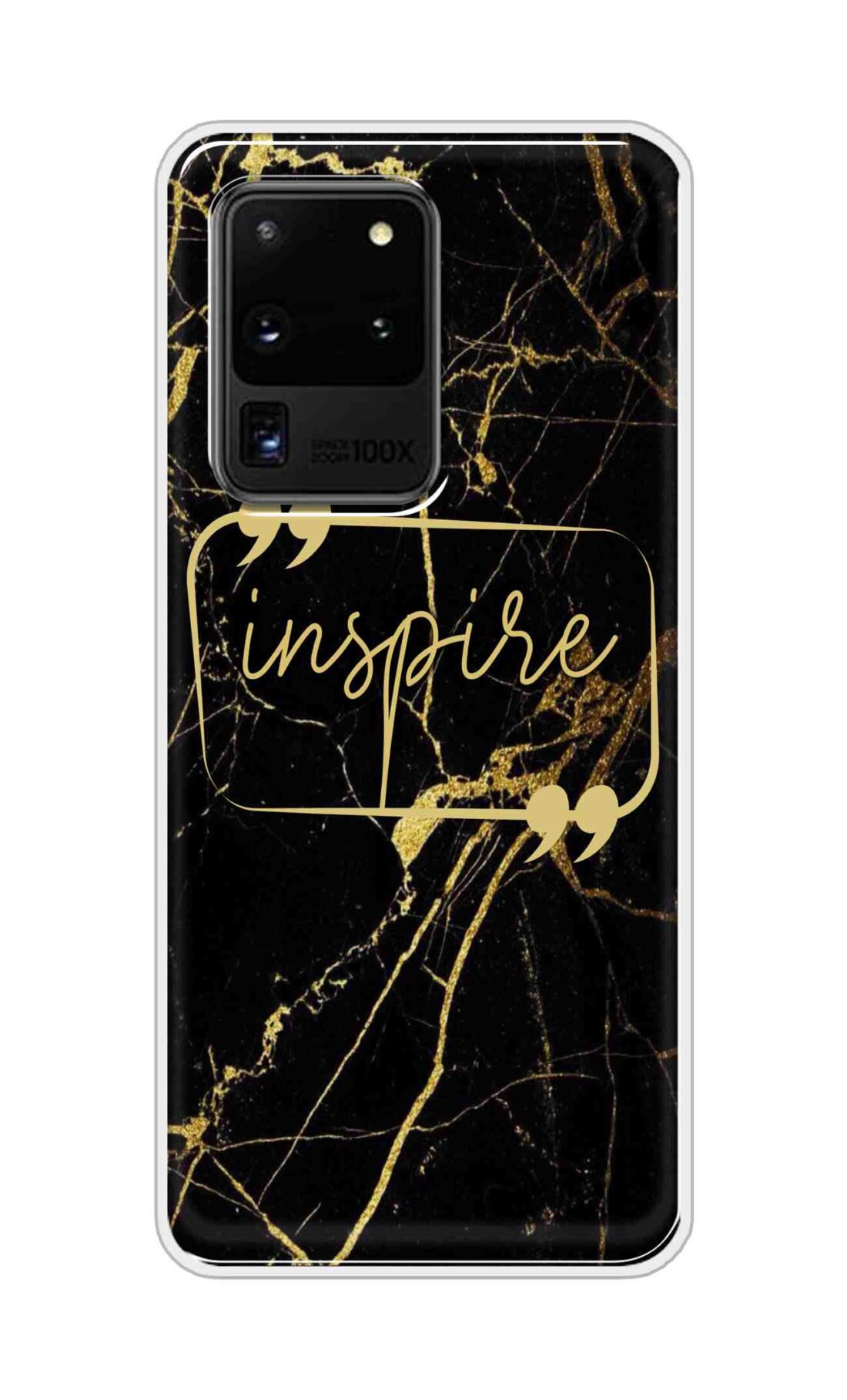 Coberta Back Cover For Samsung Galaxy S20 Ultra Back Cover Stylish Case - Inspire in Golden Marble Design D16509