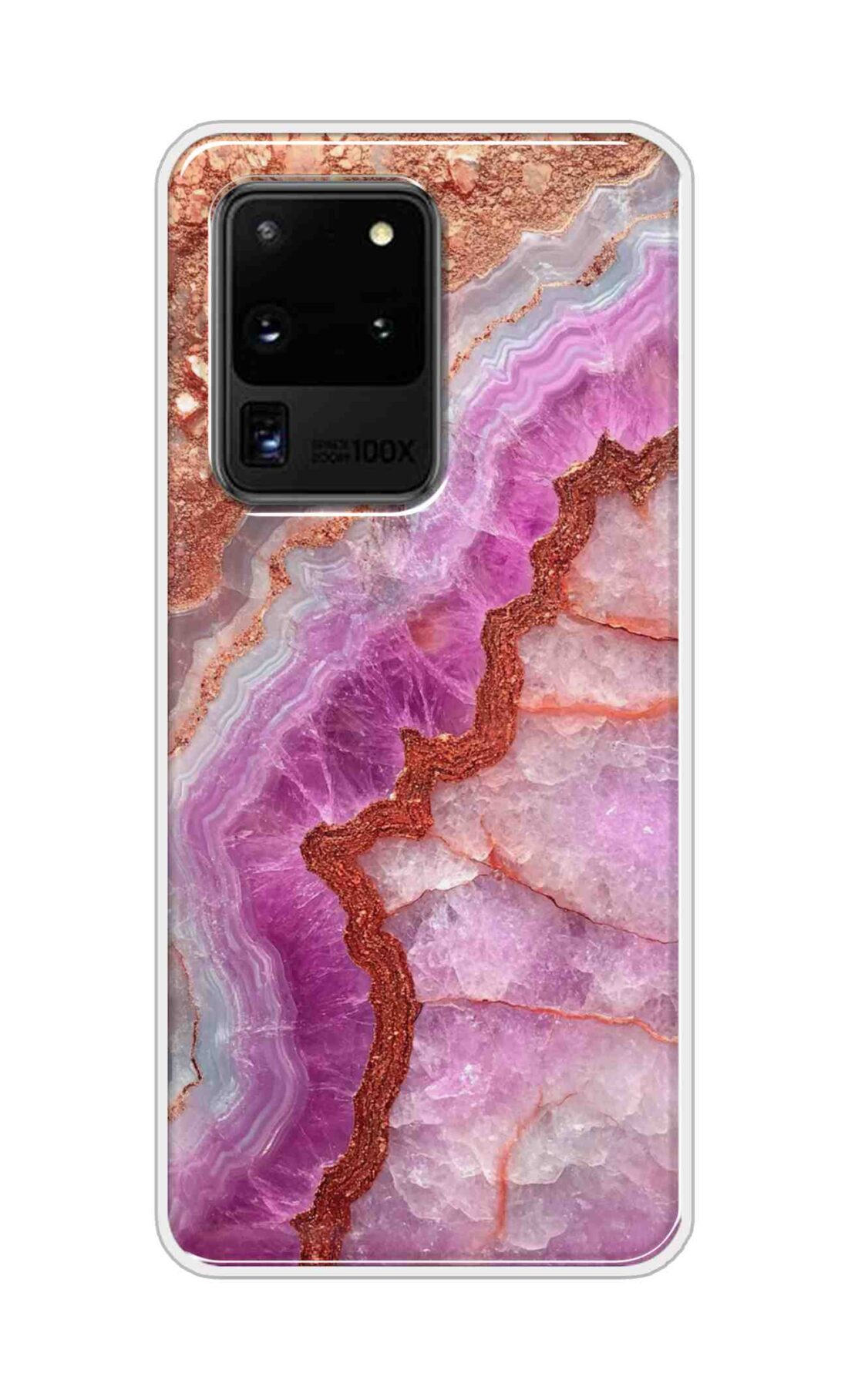 Coberta Back Cover For Samsung Galaxy S20 Ultra Back Cover Stylish Case - Multicolour Marble Design D16532