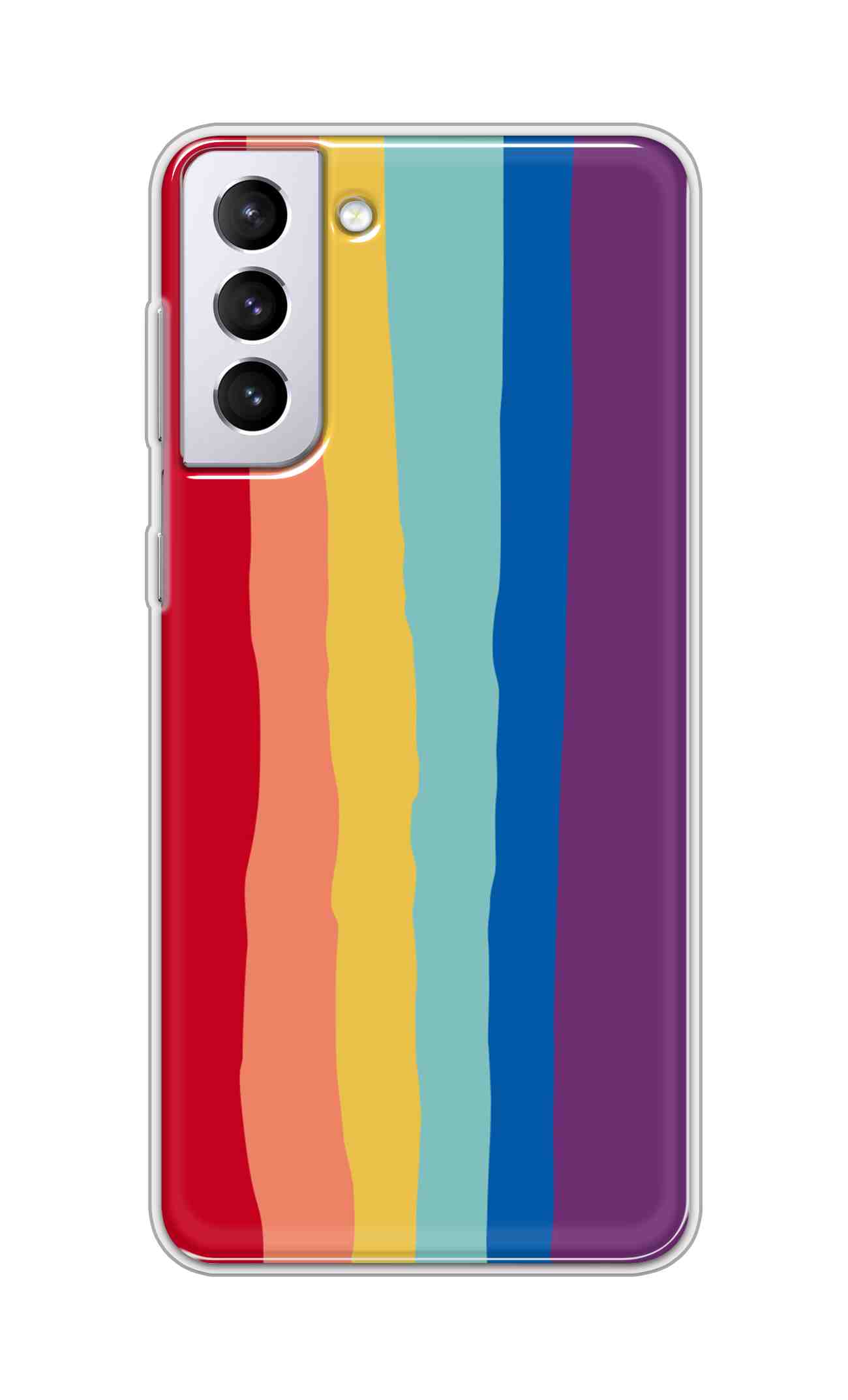 Coberta Back Cover For Samsung Galaxy S21 Plus Back Cover Stylish Case - Colourful Rainbow Design D13201