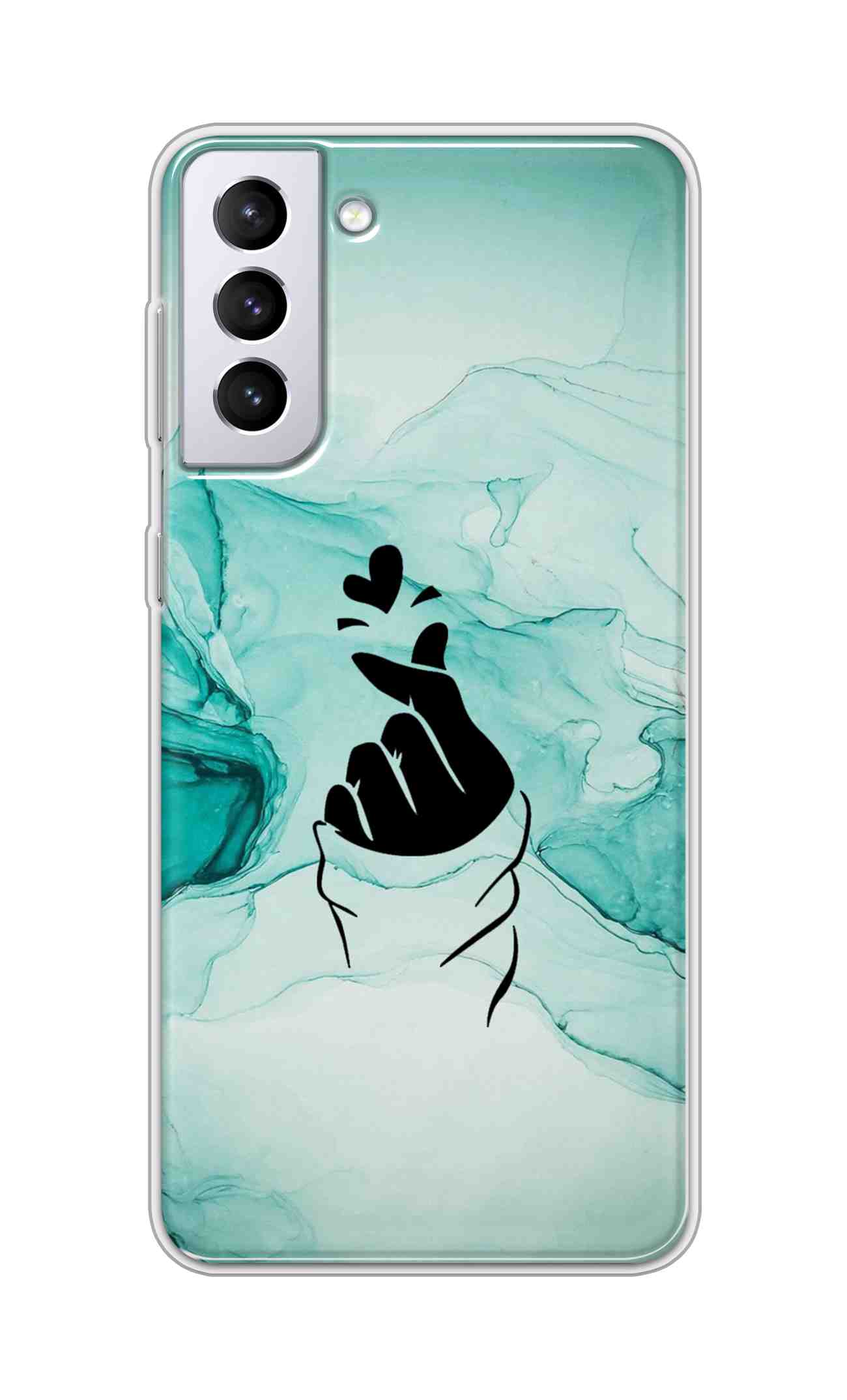 Coberta Back Cover For Samsung Galaxy S21 Plus Back Cover Stylish Case - Korean Heart on Marble Design D14912