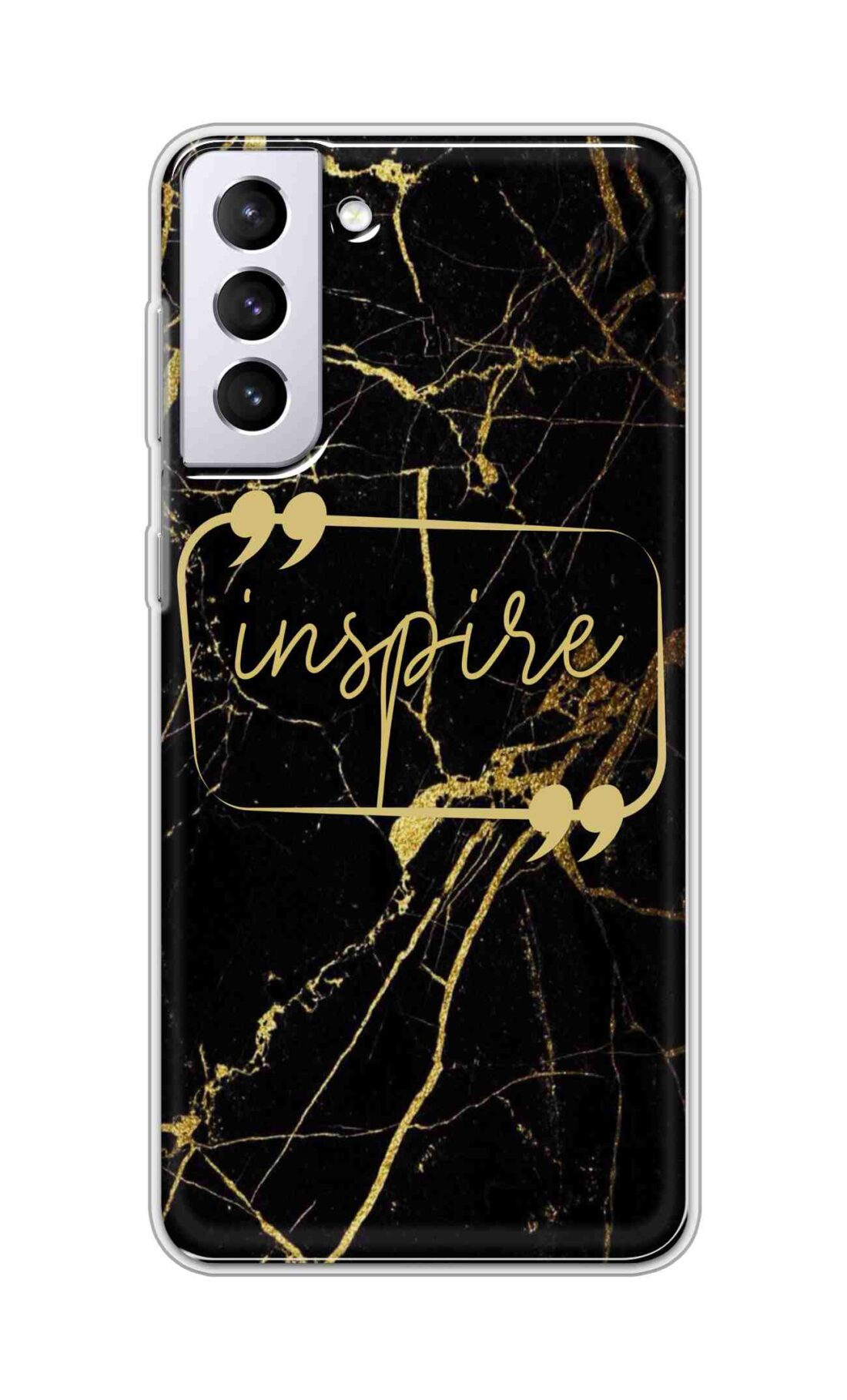 Coberta Back Cover For Samsung Galaxy S21 Plus Back Cover Stylish Case - Inspire in Golden Marble Design D16509