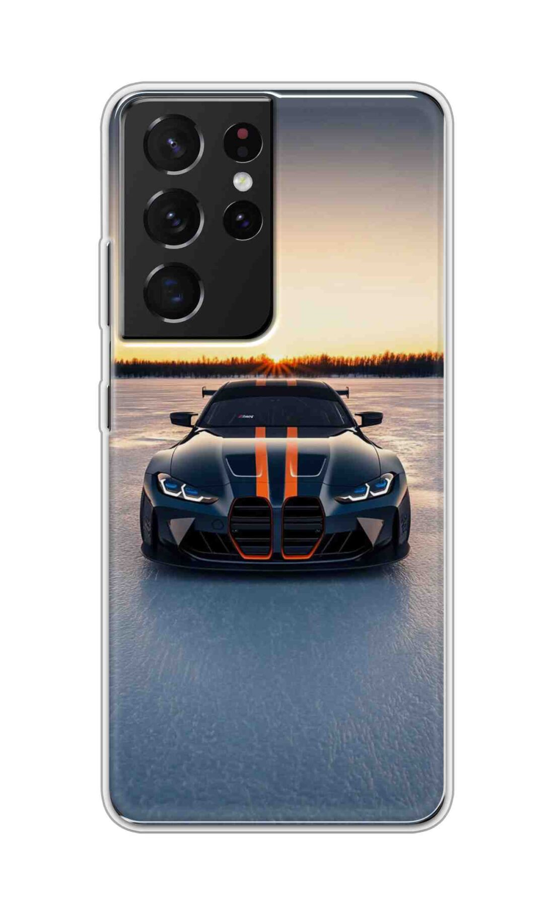 Coberta Back Cover For Samsung Galaxy S21 Ultra Back Cover Stylish Case - Black Car in Nature Design D16598