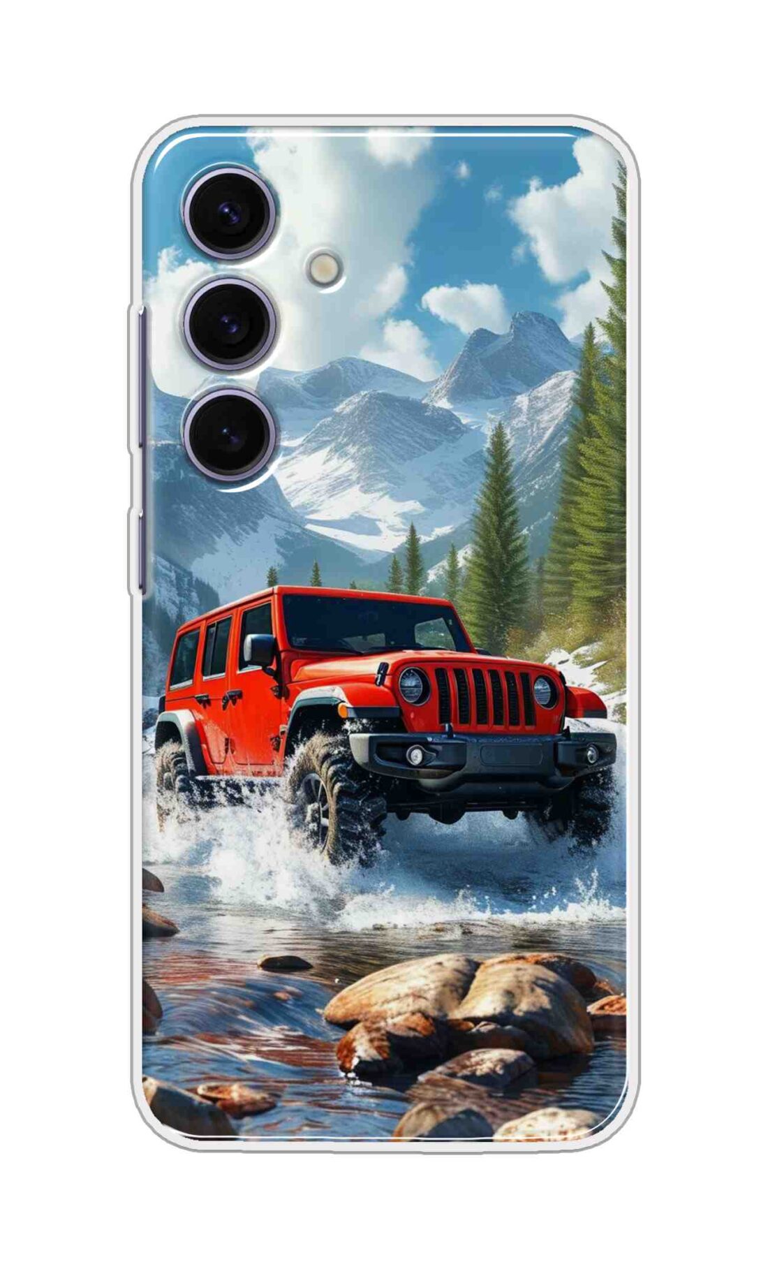 Coberta Back Cover For Samsung Galaxy S25 5G Back Cover Stylish Case - Red Car in Nature Design D16513
