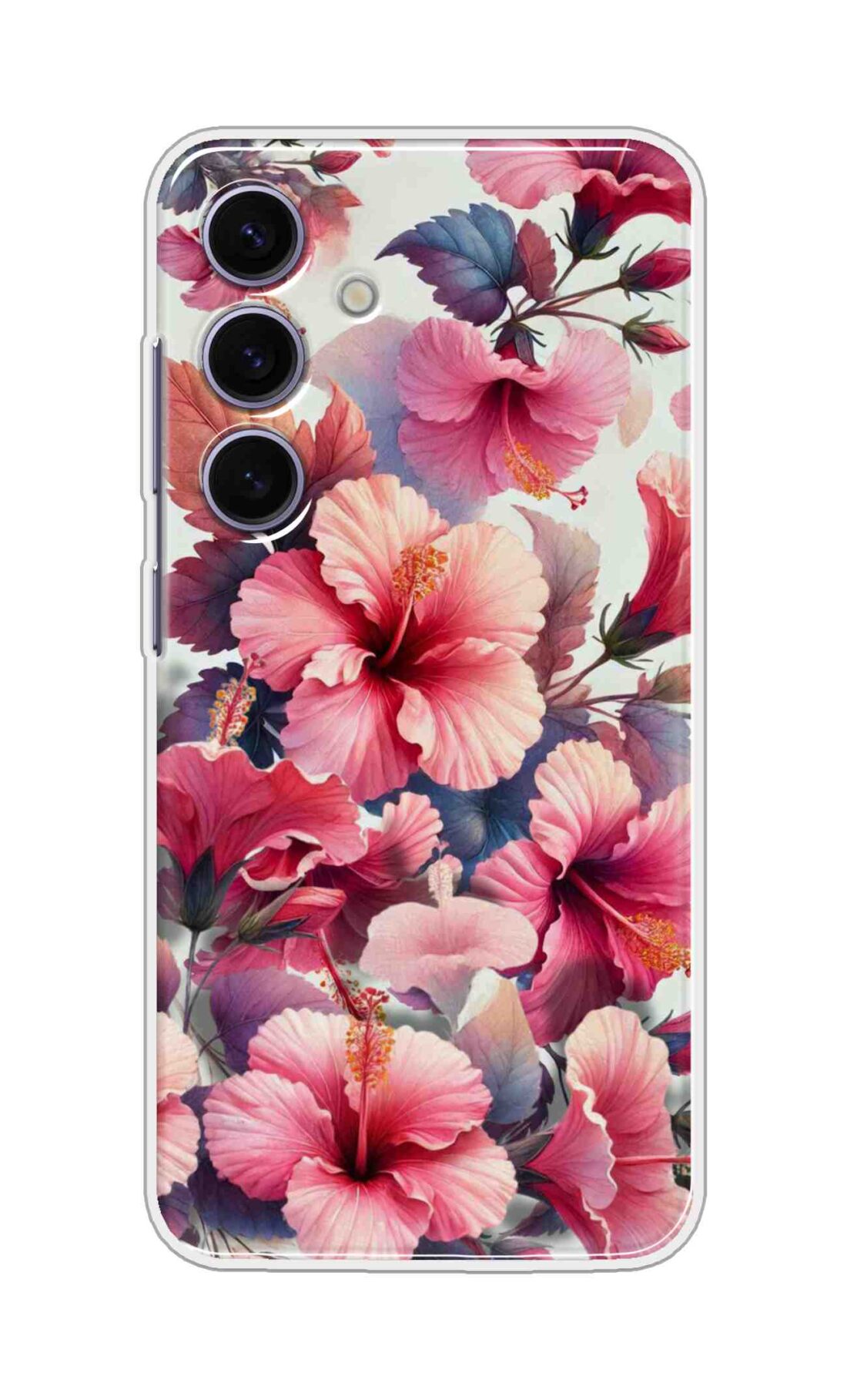 Coberta Back Cover For Samsung Galaxy S25 5G Back Cover Stylish Case - Pink Leaves and Flowers Design D16525