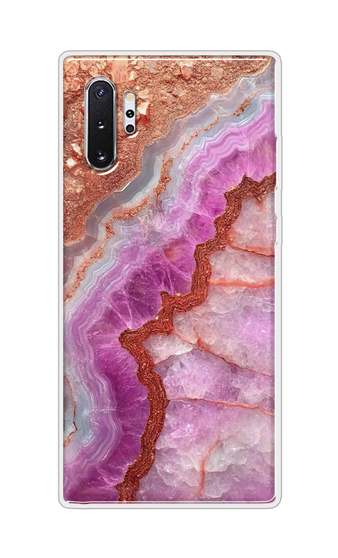 Coberta Back Cover For Samsung Galaxy Note 10 Plus 5G Back Cover Stylish Case - Multicolour Marble Design D16532