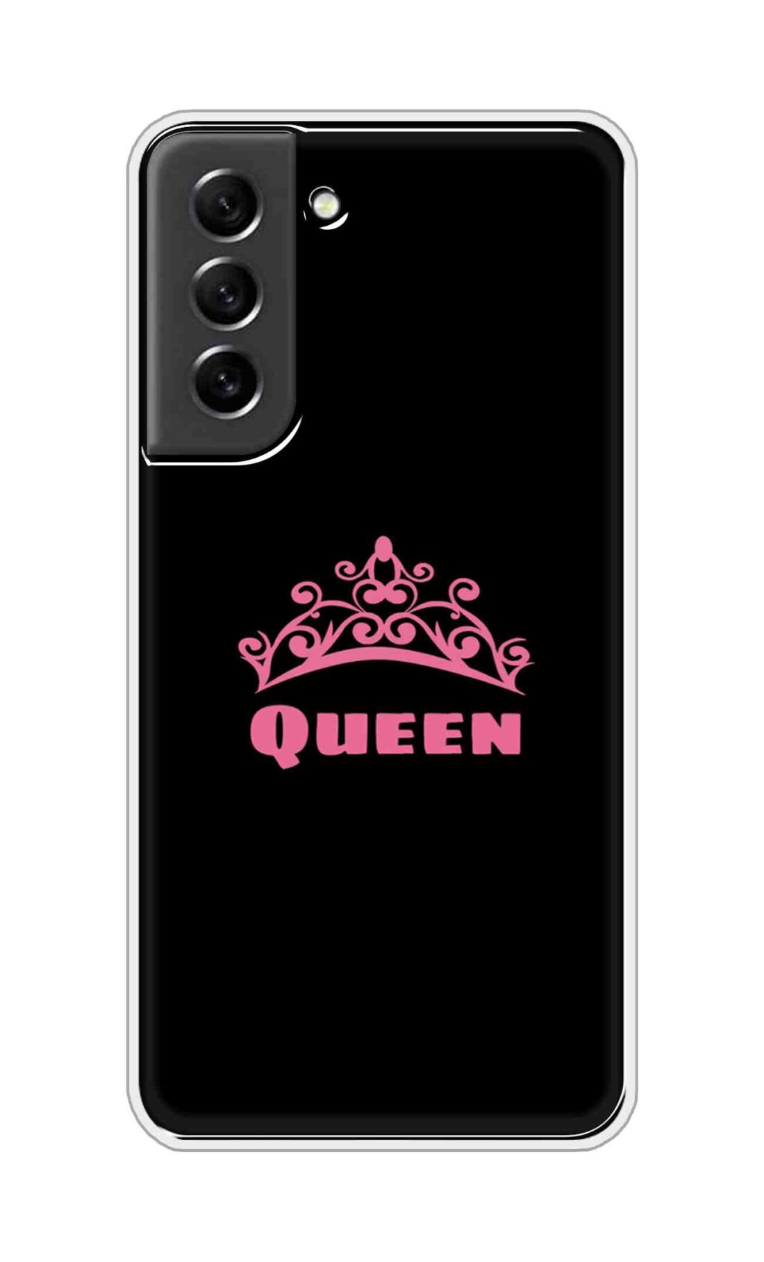 Coberta Back Cover For Samsung Galaxy S21 FE Back Cover Stylish Case - Queen Texts in Black Design D11091
