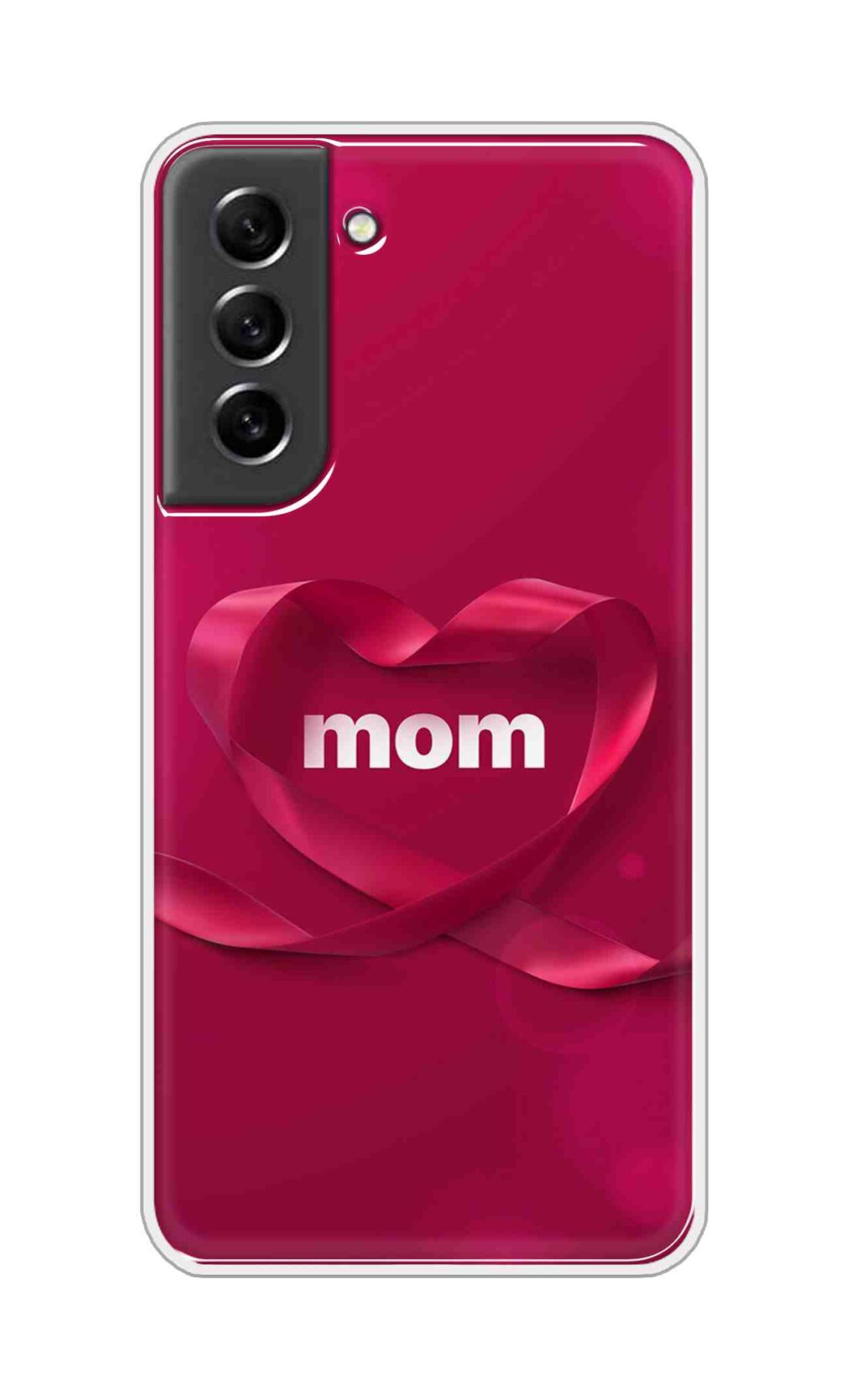 Coberta Back Cover For Samsung Galaxy S21 FE Back Cover Stylish Case - Mom texts in Red heart Design D11317