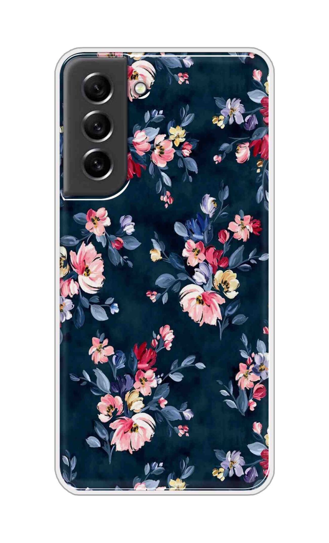 Coberta Back Cover For Samsung Galaxy S21 FE Back Cover Stylish Case - Blue Floral Design D11648