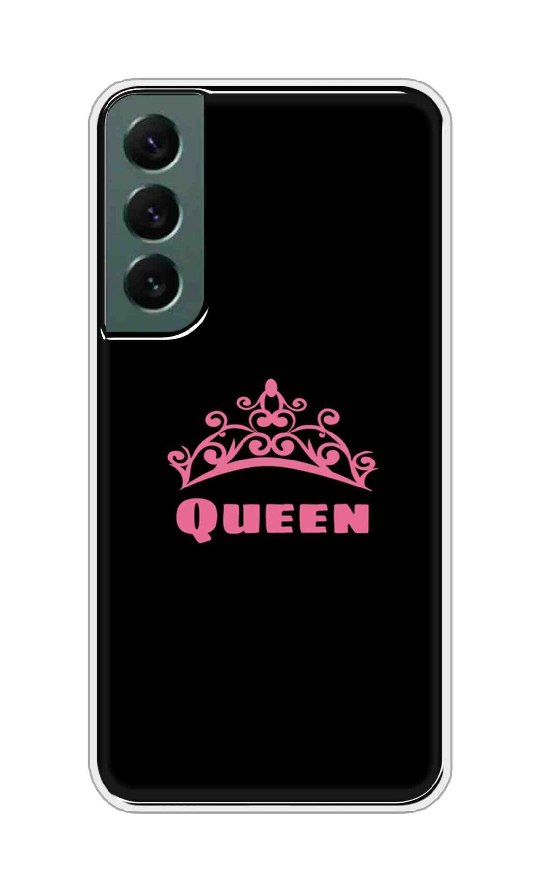 Coberta Back Cover For Samsung Galaxy S22 5G Back Cover Stylish Case - Queen Texts in Black Design D11091