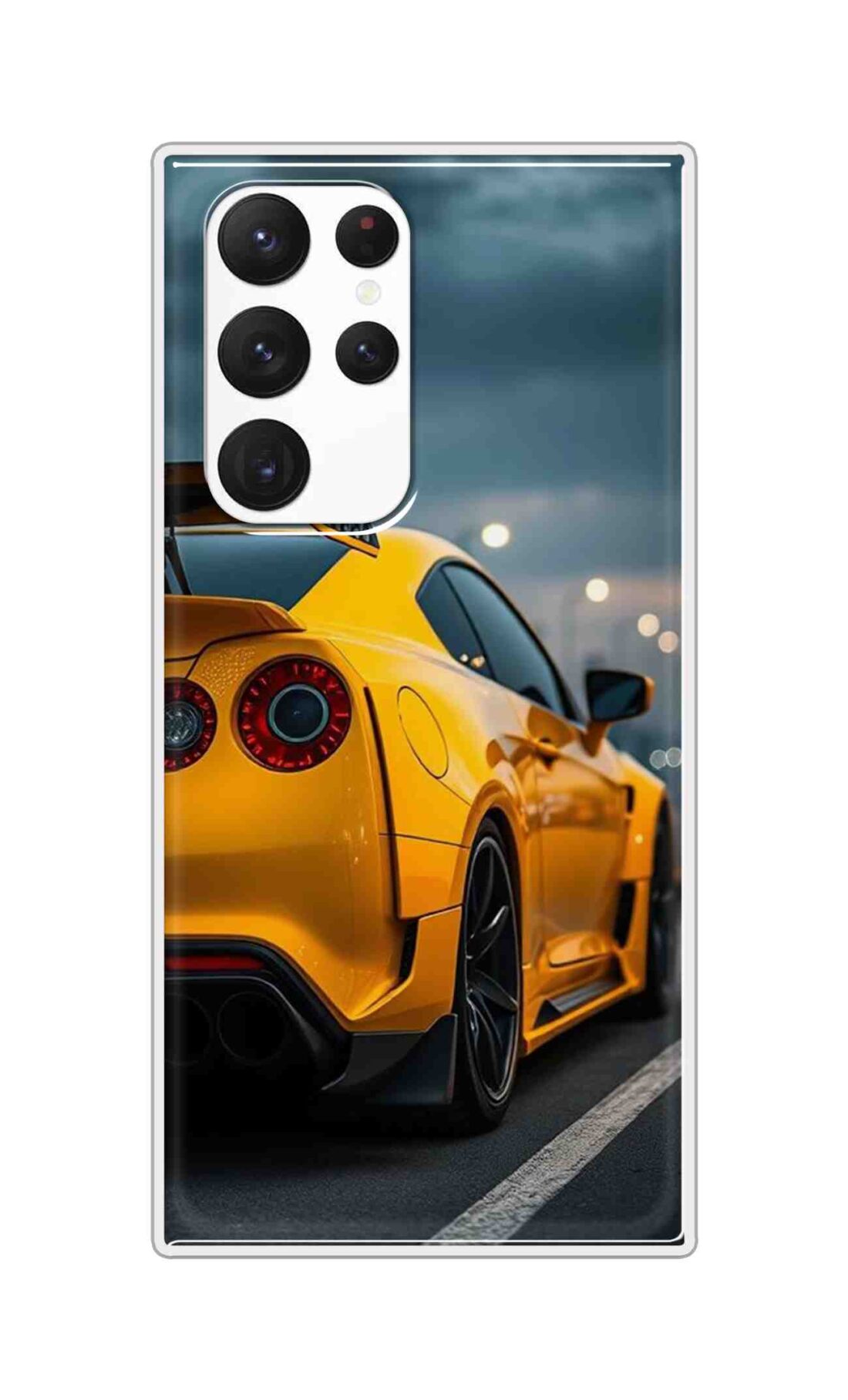 Coberta Back Cover For Samsung Galaxy S22 Ultra Back Cover Stylish Case - Orange Modern Car Design D16626