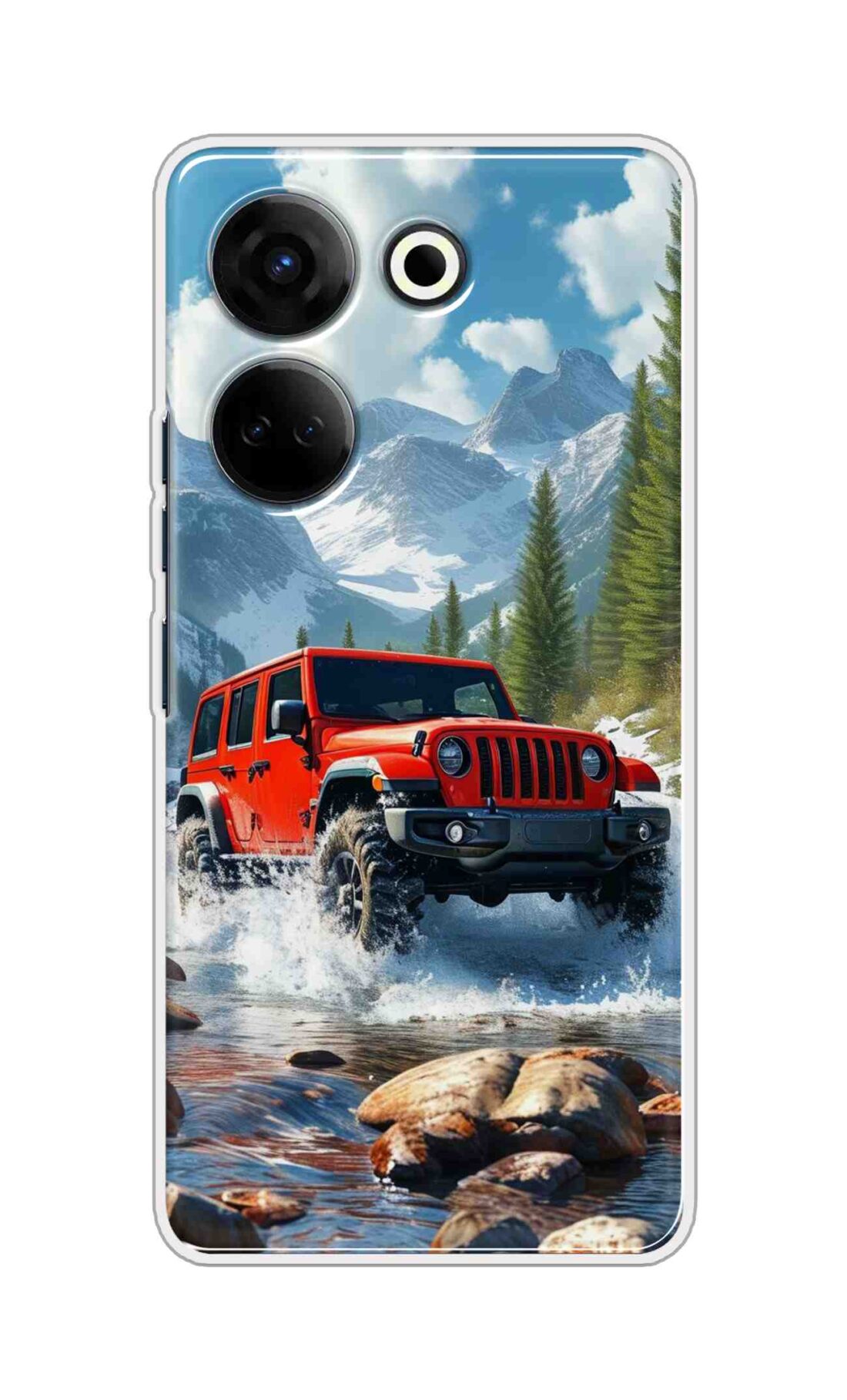 Coberta Back Cover For TECNO CAMON 20 Back Cover Stylish Case - Red Car in Nature Design D16513