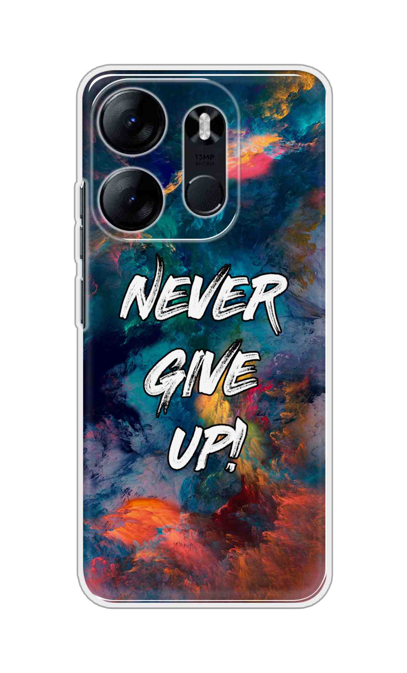 Coberta Back Cover For TECNO Spark Go 2023 Back Cover Stylish Case - Never Give Up in Colour Storm Design D11928