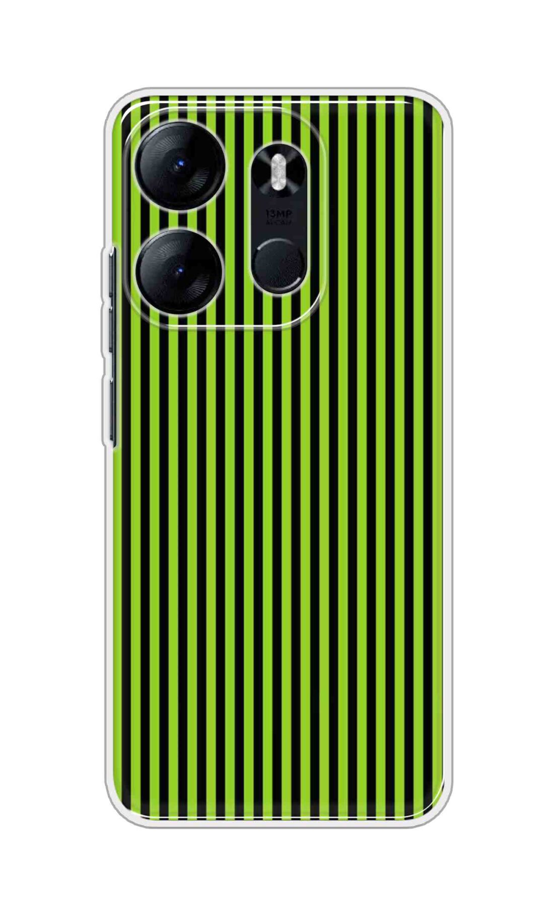 Coberta Back Cover For TECNO Spark Go 2023 Back Cover Stylish Case - Green and Black Liner Design D16511