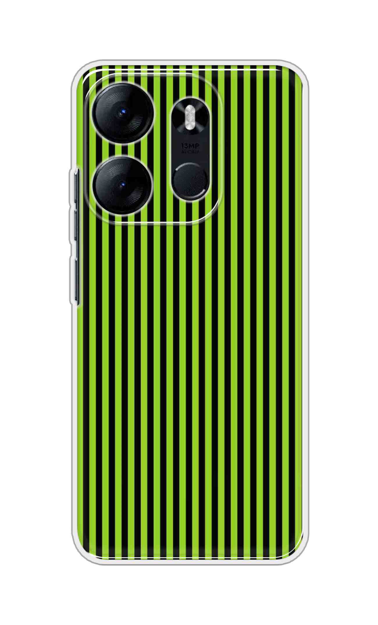 Coberta Back Cover For TECNO Spark Go 2023 Back Cover Stylish Case - Green and Black Liner Design D16511