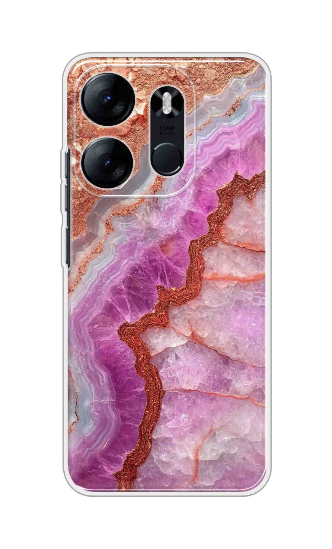 Coberta Back Cover For TECNO Spark Go 2023 Back Cover Stylish Case - Multicolour Marble Design D16532
