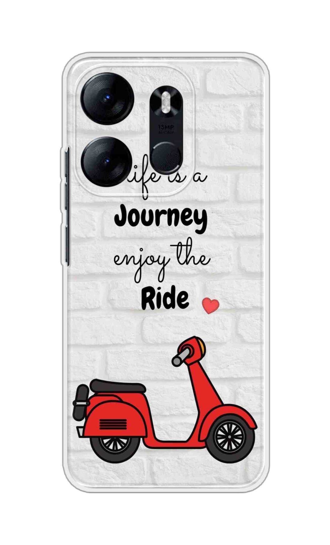 Coberta Back Cover For TECNO Spark Go 2023 Back Cover Stylish Case - Life is a Journey Enjoy the Ride Design D16541