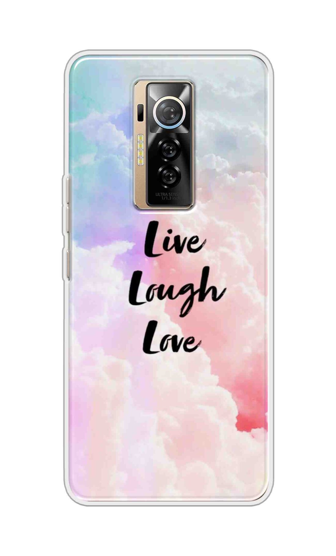 Coberta Back Cover For TECNO Phantom X Back Cover Stylish Case - Live Laugh Love Text Design D16091