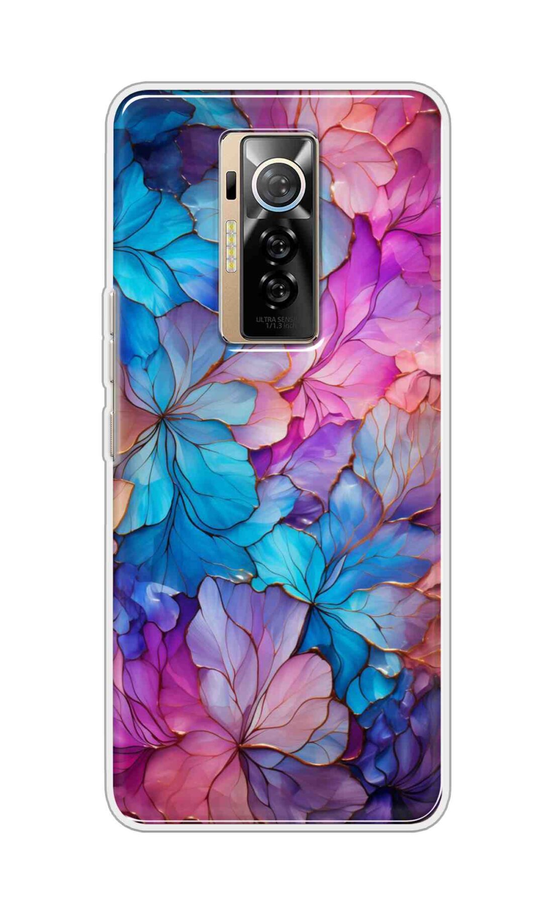 Coberta Back Cover For TECNO Phantom X Back Cover Stylish Case - Multicolour Asthetic Flowers Design D16480