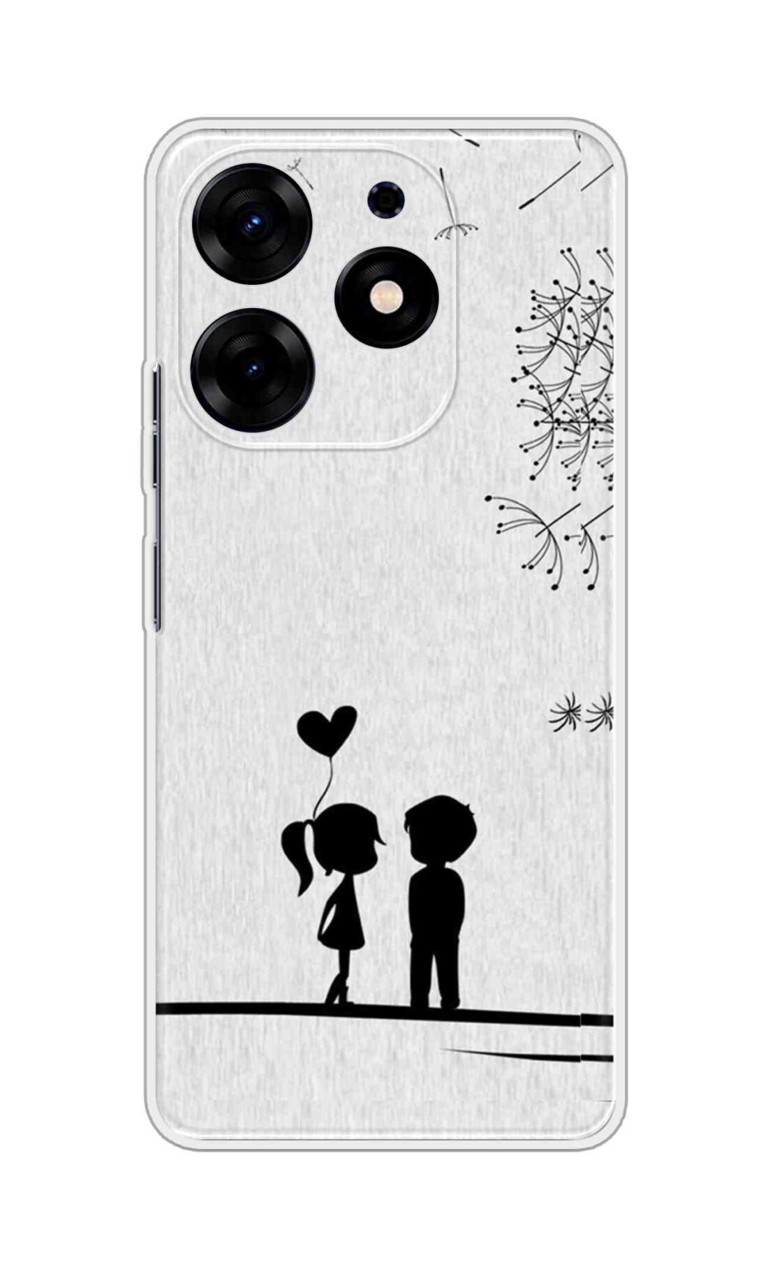 Coberta Back Cover For TECNO SPARK 10 PRO Back Cover Stylish Case - Girl and Boy Love in White Design D11018