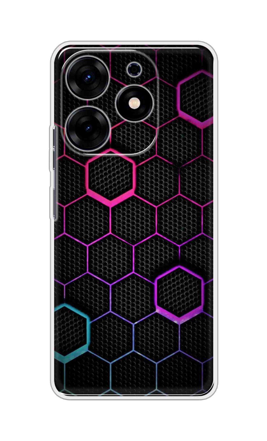 Coberta Back Cover For TECNO SPARK 10 PRO Back Cover Stylish Case - Multicolour Hexogan Pattern Design D16451