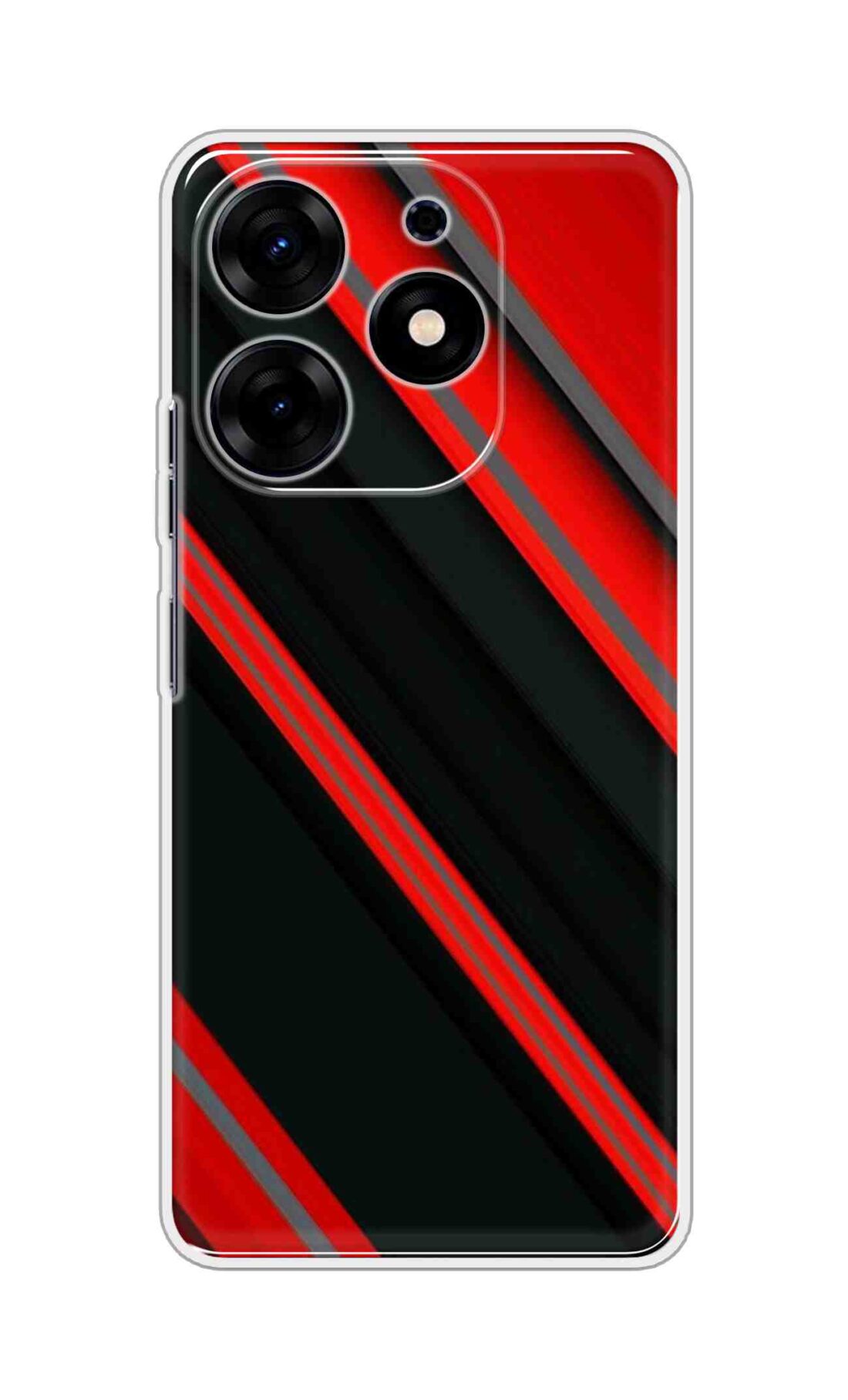 Coberta Back Cover For TECNO SPARK 10 PRO Back Cover Stylish Case - Red and Black 3D Pattern Design D16461