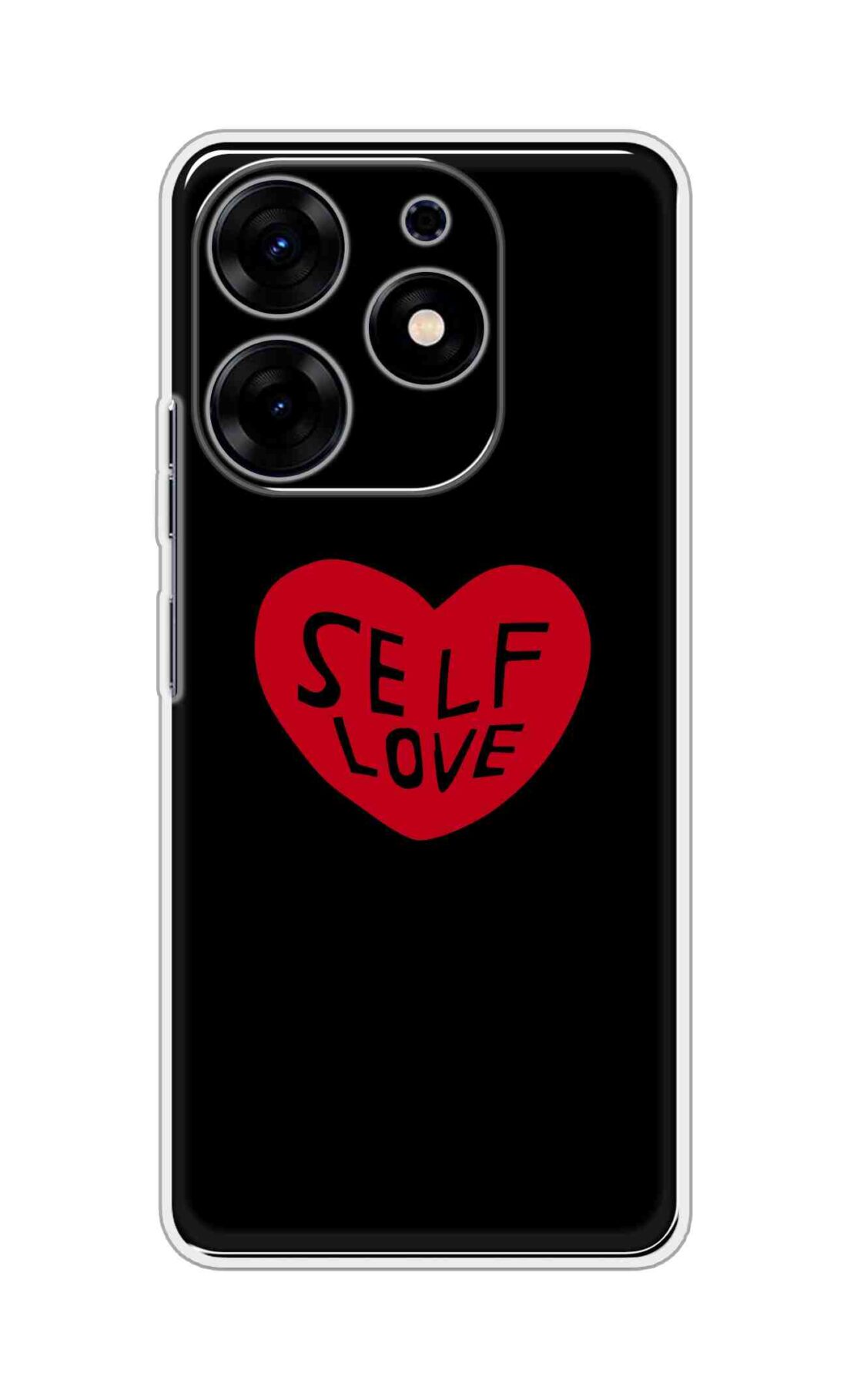 Coberta Back Cover For TECNO SPARK 10 PRO Back Cover Stylish Case - Self Love Heart in Black Design D16516