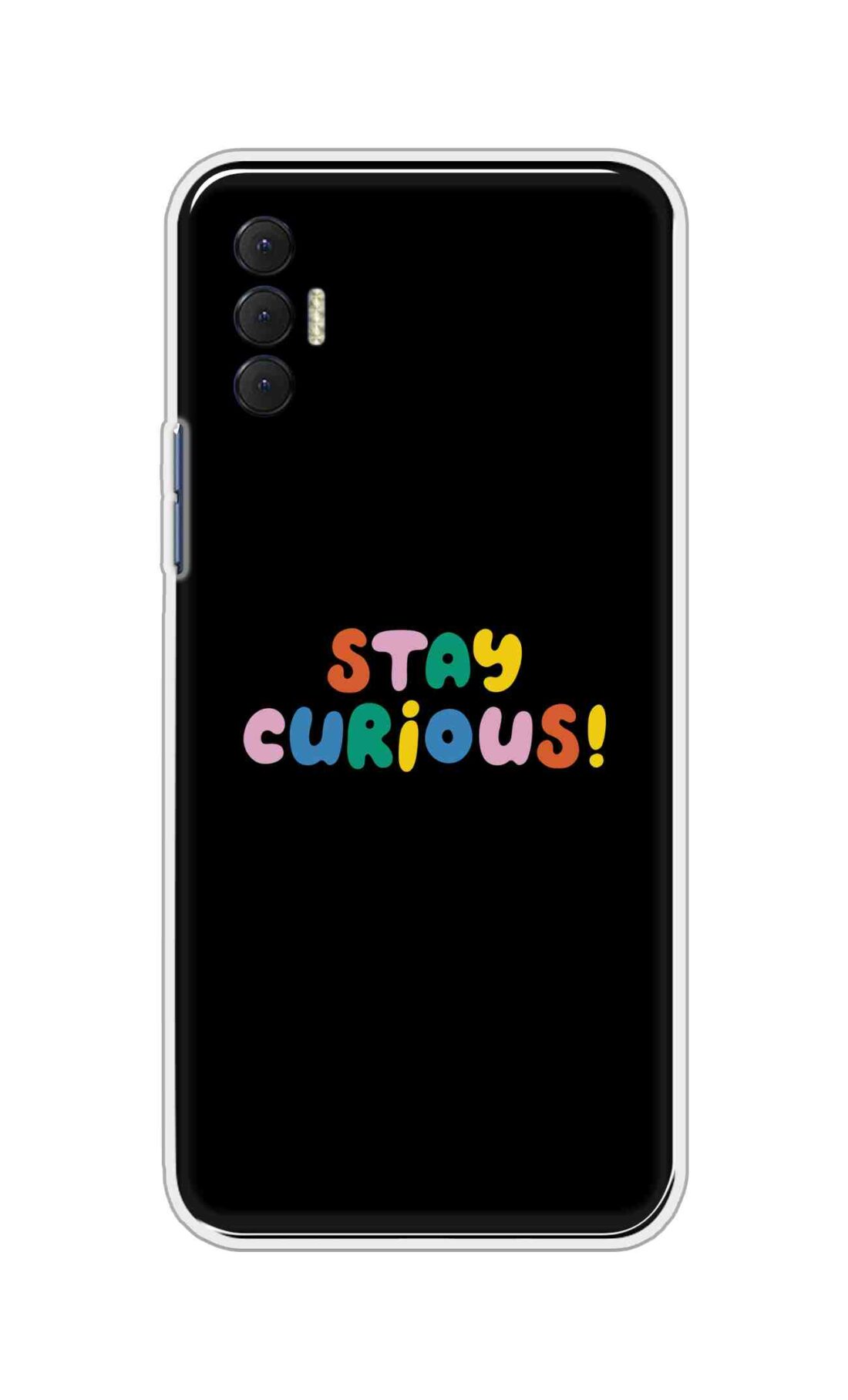 Coberta Back Cover For TECNO Spark 8P Back Cover Stylish Case - Stay Curious in Black Design D16515