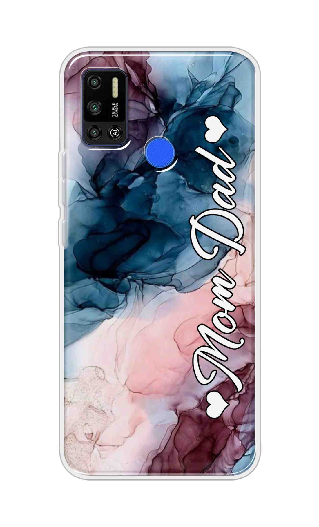 Coberta Back Cover For Tecno Spark 6 Air Back Cover Stylish Case - Mom and Dad on Colourful Marble D16654