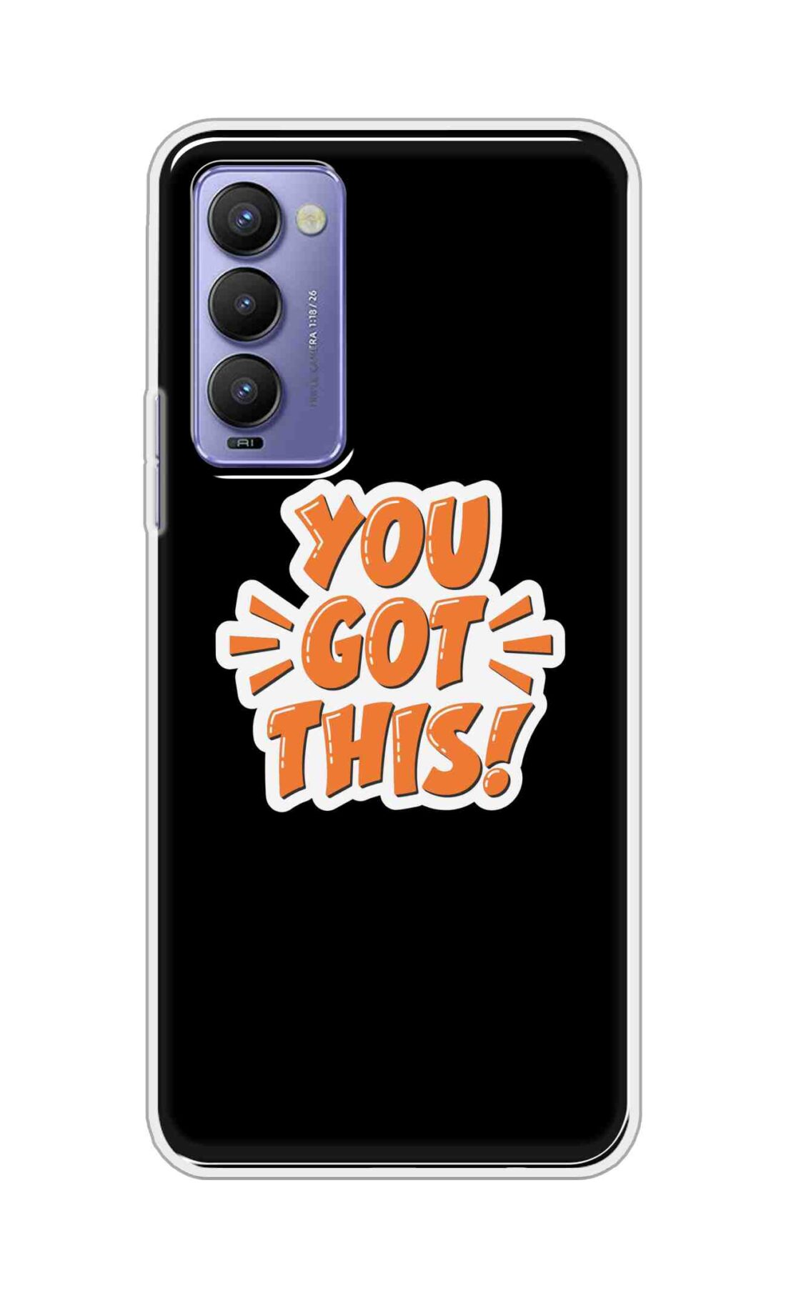 Coberta Back Cover For Tecno Camon 18 Back Cover Stylish Case - You Got This in Black Design D16649