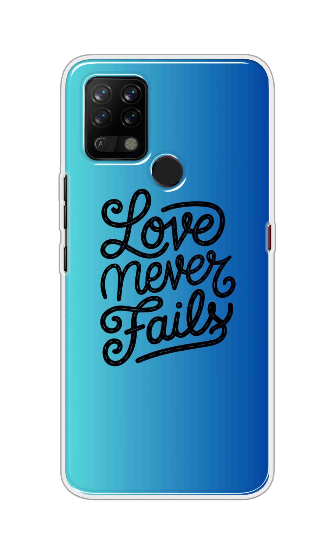 Coberta Back Cover For Tecno Pova Back Cover Stylish Case - Love Never Fails in Blue Design D16643