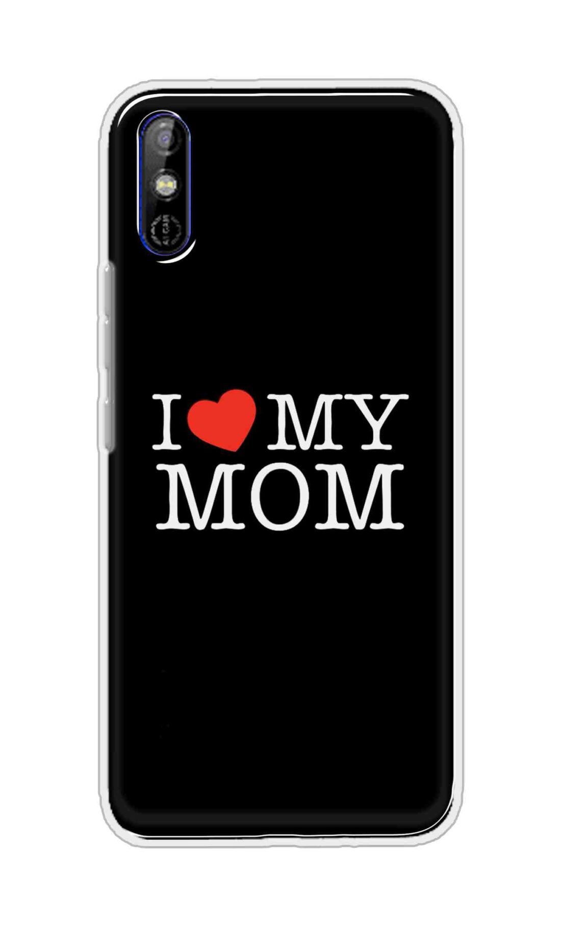 Coberta Back Cover For Tecno Spark Go Back Cover Stylish Case - I Love My Mom in Black Design D11011