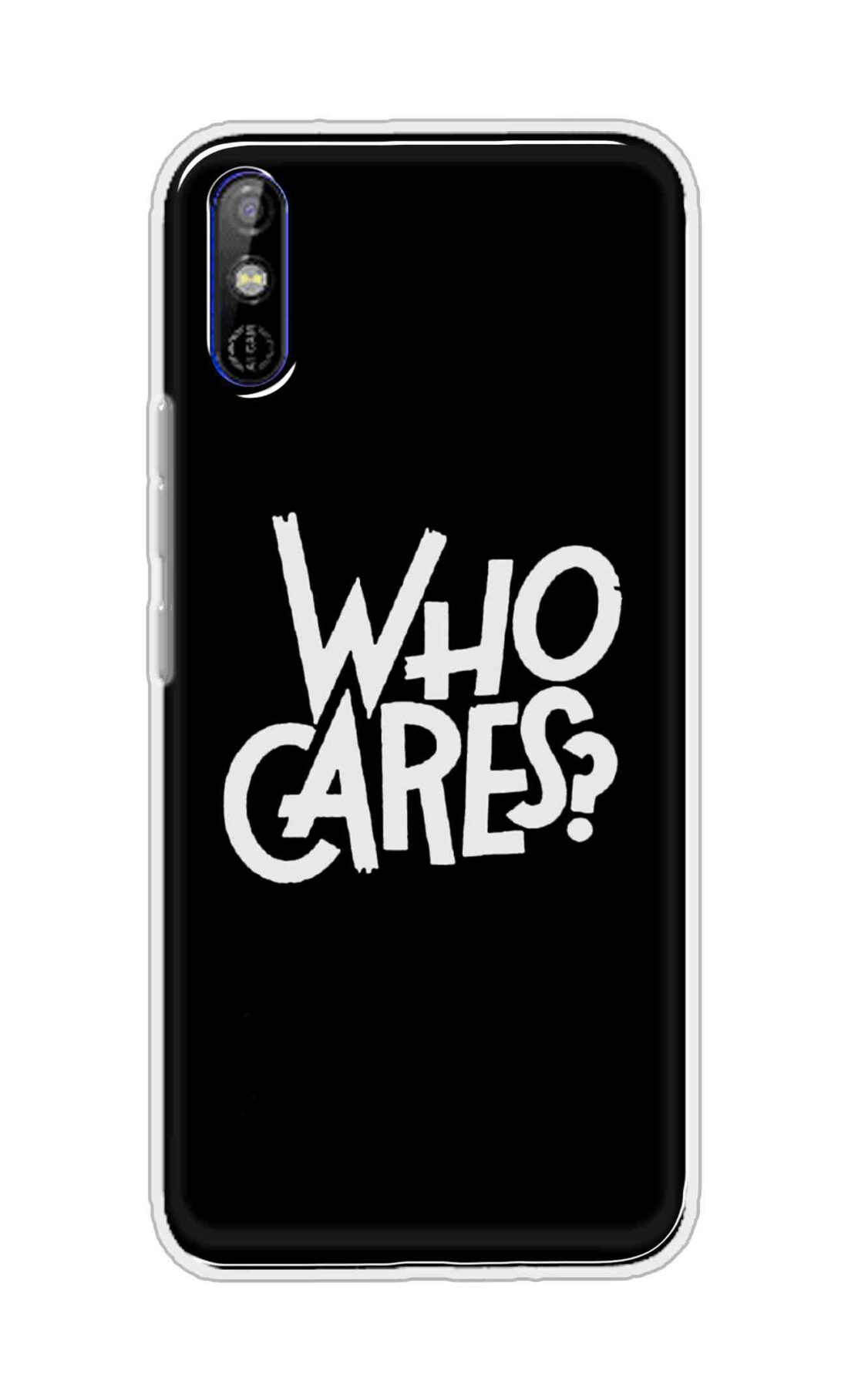 Coberta Back Cover For Tecno Spark Go Back Cover Stylish Case - Who Cares Texts in Black Design D11066