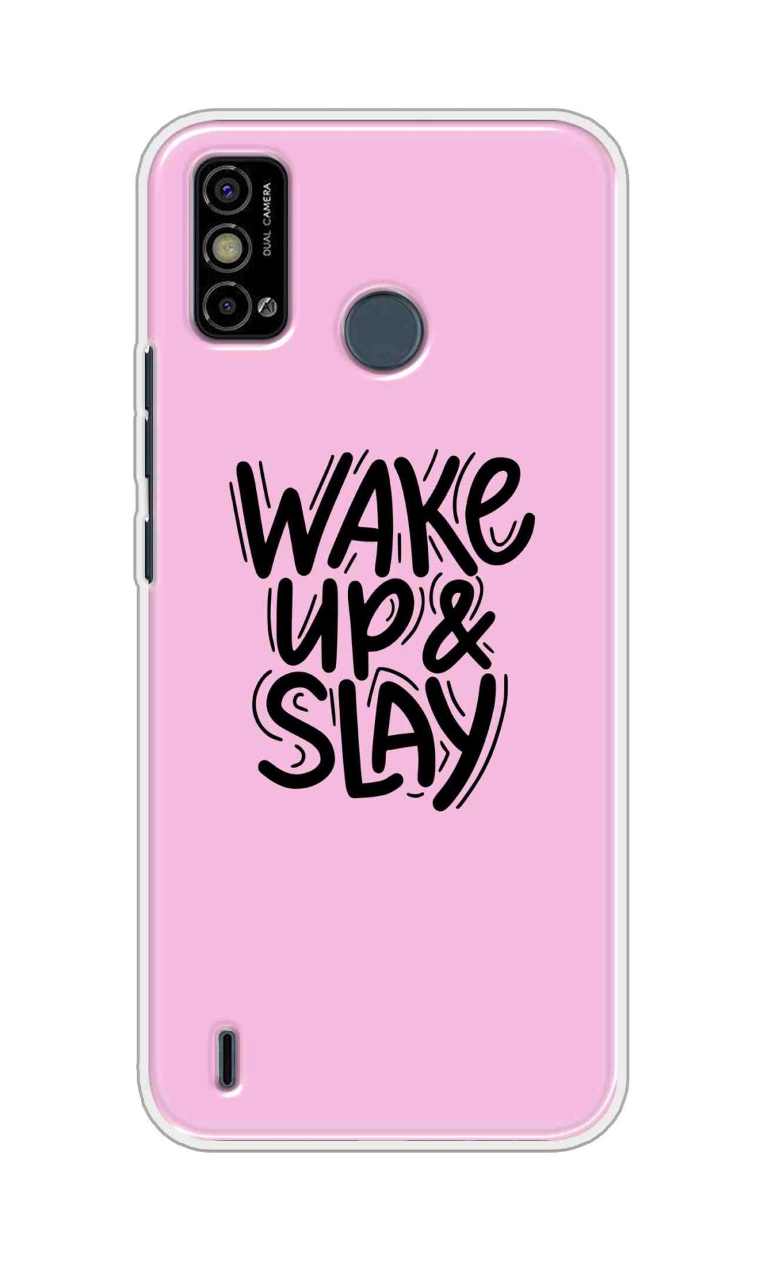 Coberta Back Cover For Tecno Spark Go 2021 Back Cover Stylish Case - Wake Up and Slay in Pink Design D16505