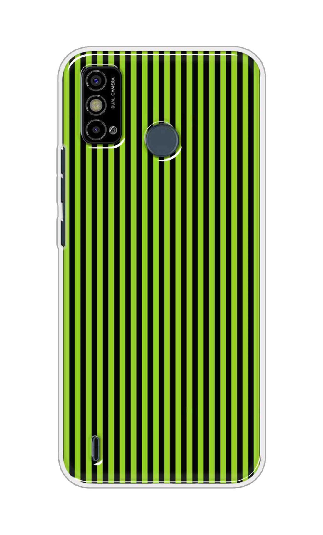 Coberta Back Cover For Tecno Spark Go 2021 Back Cover Stylish Case - Green and Black Liner Design D16511