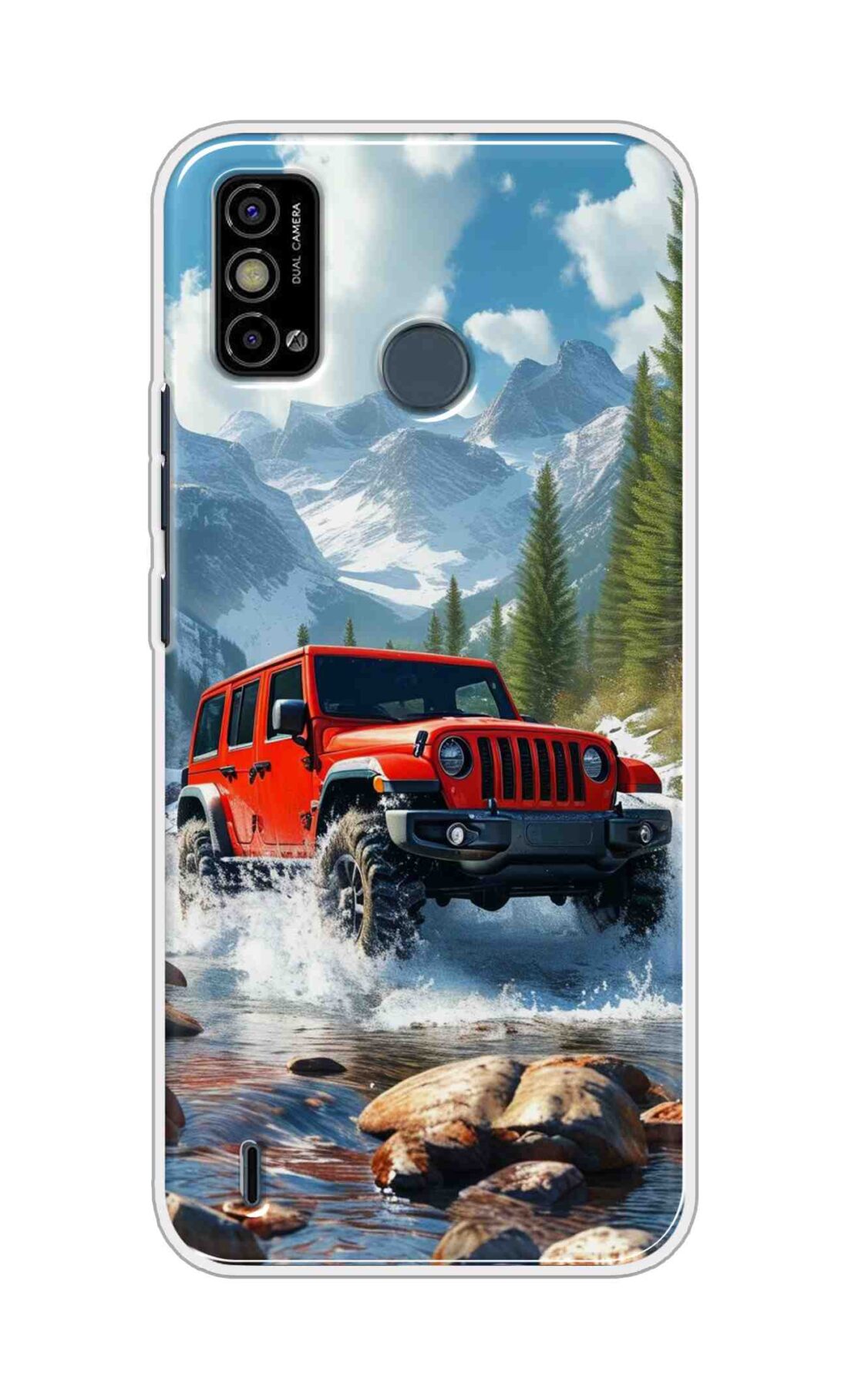 Coberta Back Cover For Tecno Spark Go 2021 Back Cover Stylish Case - Red Car in Nature Design D16513