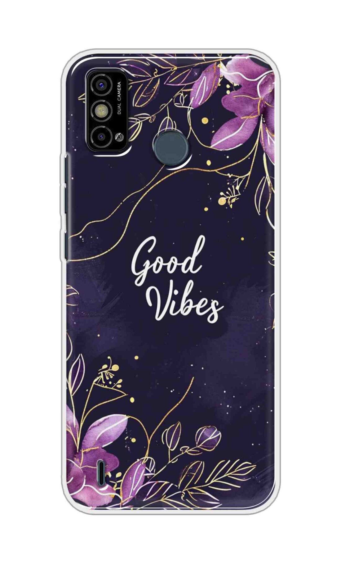 Coberta Back Cover For Tecno Spark Go 2021 Back Cover Stylish Case - Good Vibes in Flowers Design D16517
