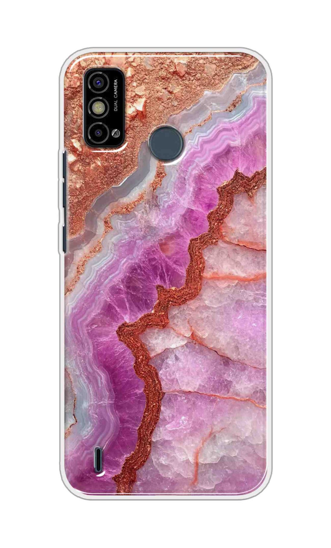 Coberta Back Cover For Tecno Spark Go 2021 Back Cover Stylish Case - Multicolour Marble Design D16532