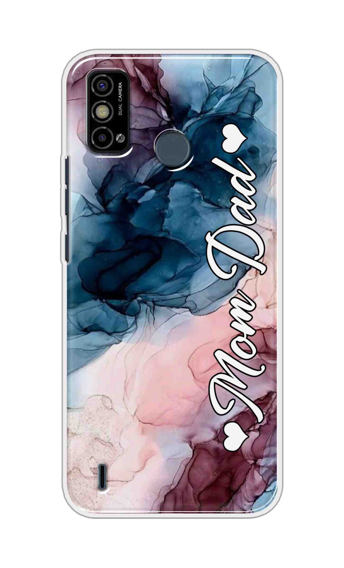Coberta Back Cover For Tecno Spark Go 2021 Back Cover Stylish Case - Mom and Dad on Colourful Marble D16654