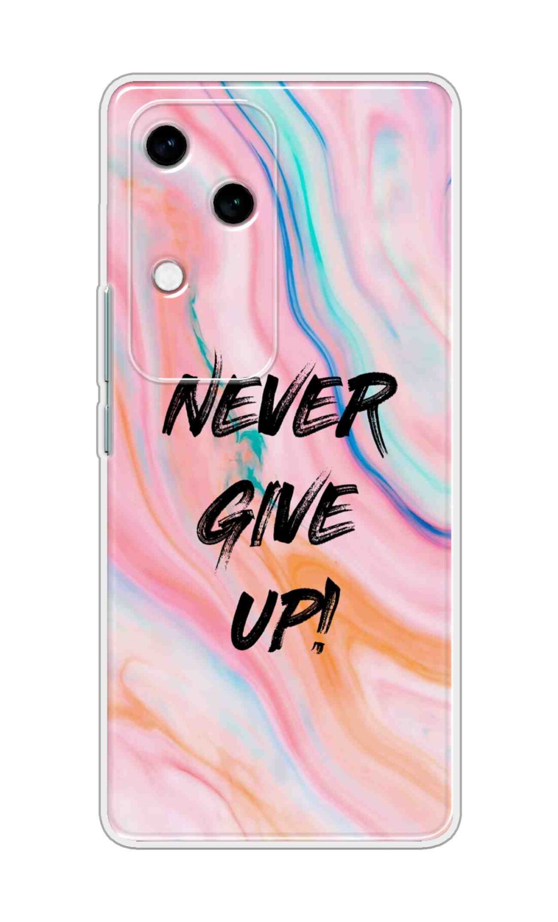 Coberta Back Cover For Vivo V30 Back Cover Stylish Case - Never Give Up in Multicolour Design D11925