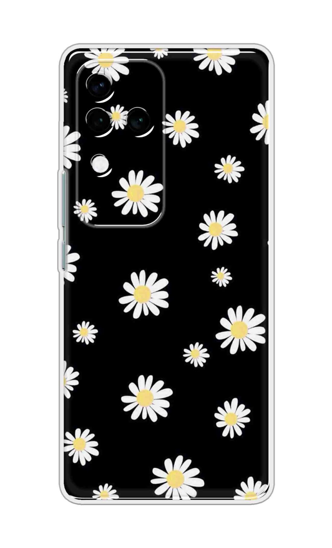 Coberta Back Cover For Vivo V30 Pro 5G Back Cover Stylish Case - Sun Flowers in Black Design D11094