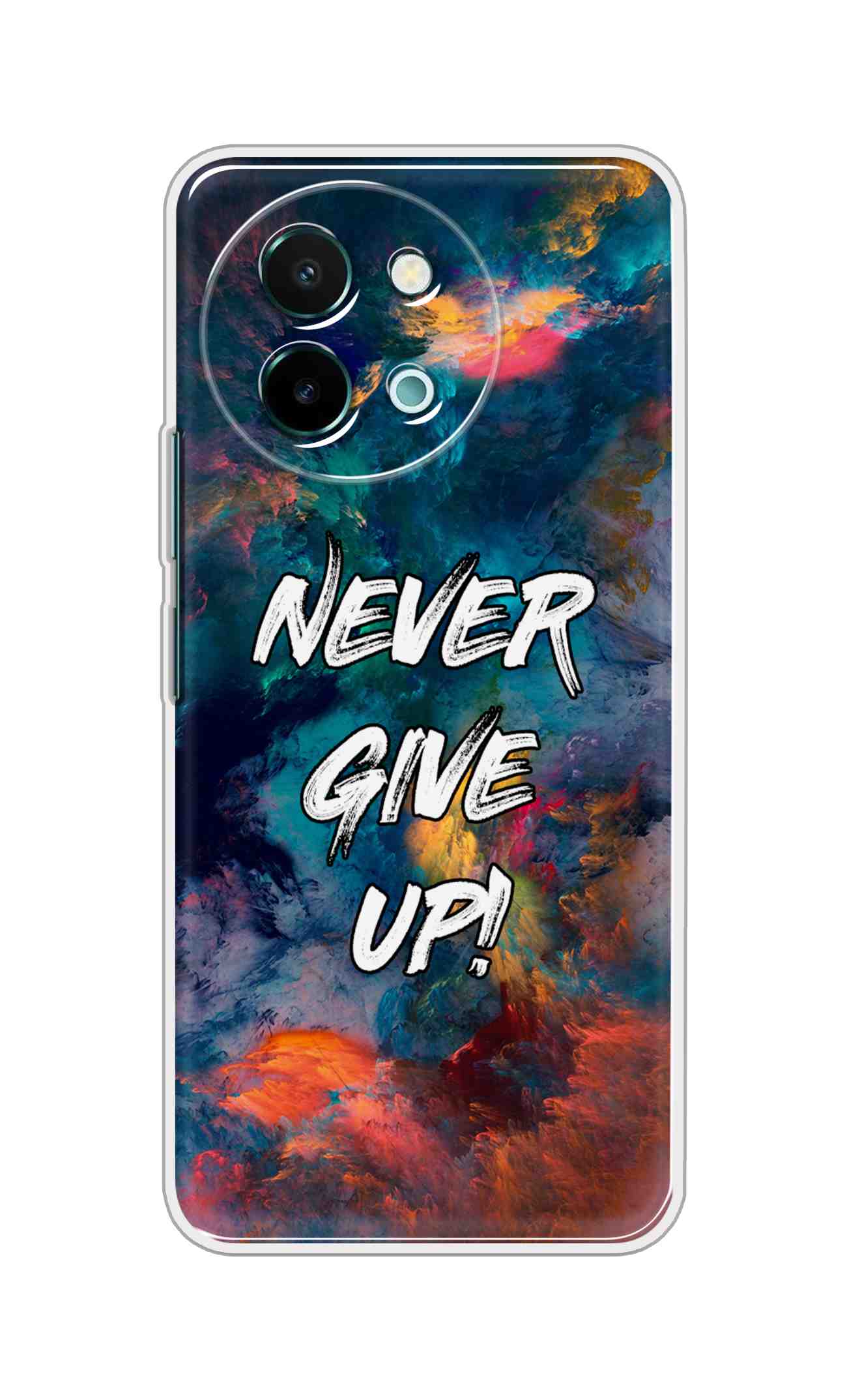 Coberta Back Cover For Vivo Y58 5G Back Cover Stylish Case - Never Give Up in Colour Storm Design D11928