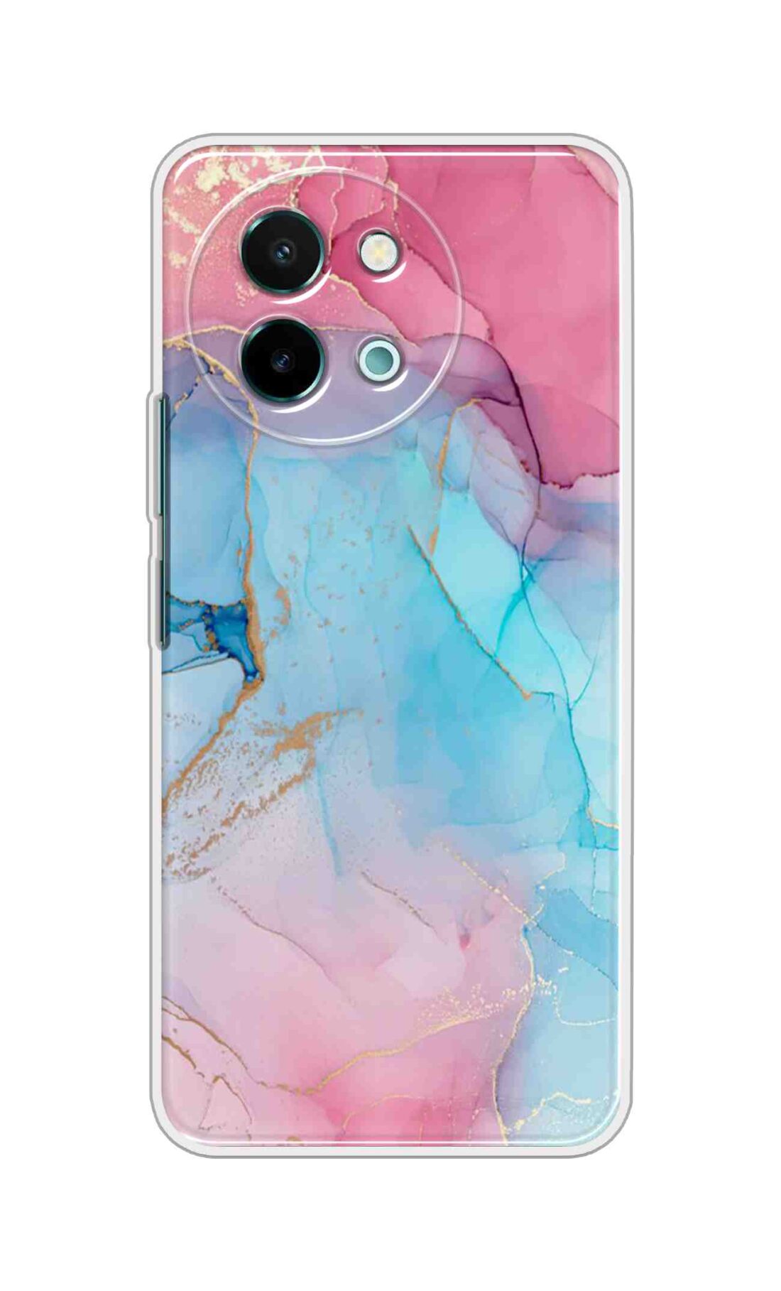 Coberta Back Cover For Vivo Y58 5G Back Cover Stylish Case - New Pink Marble Design D13670