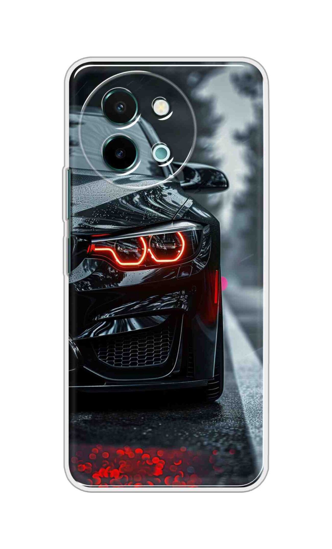Coberta Back Cover For Vivo Y58 5G Back Cover Stylish Case - Black Car Design D16542