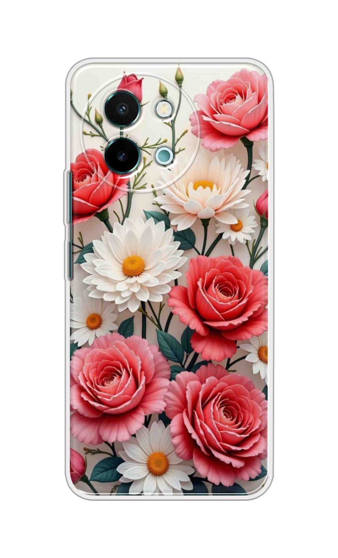 Coberta Back Cover For Vivo Y58 5G Back Cover Stylish Case - Sunflowers and Rose Design D16557