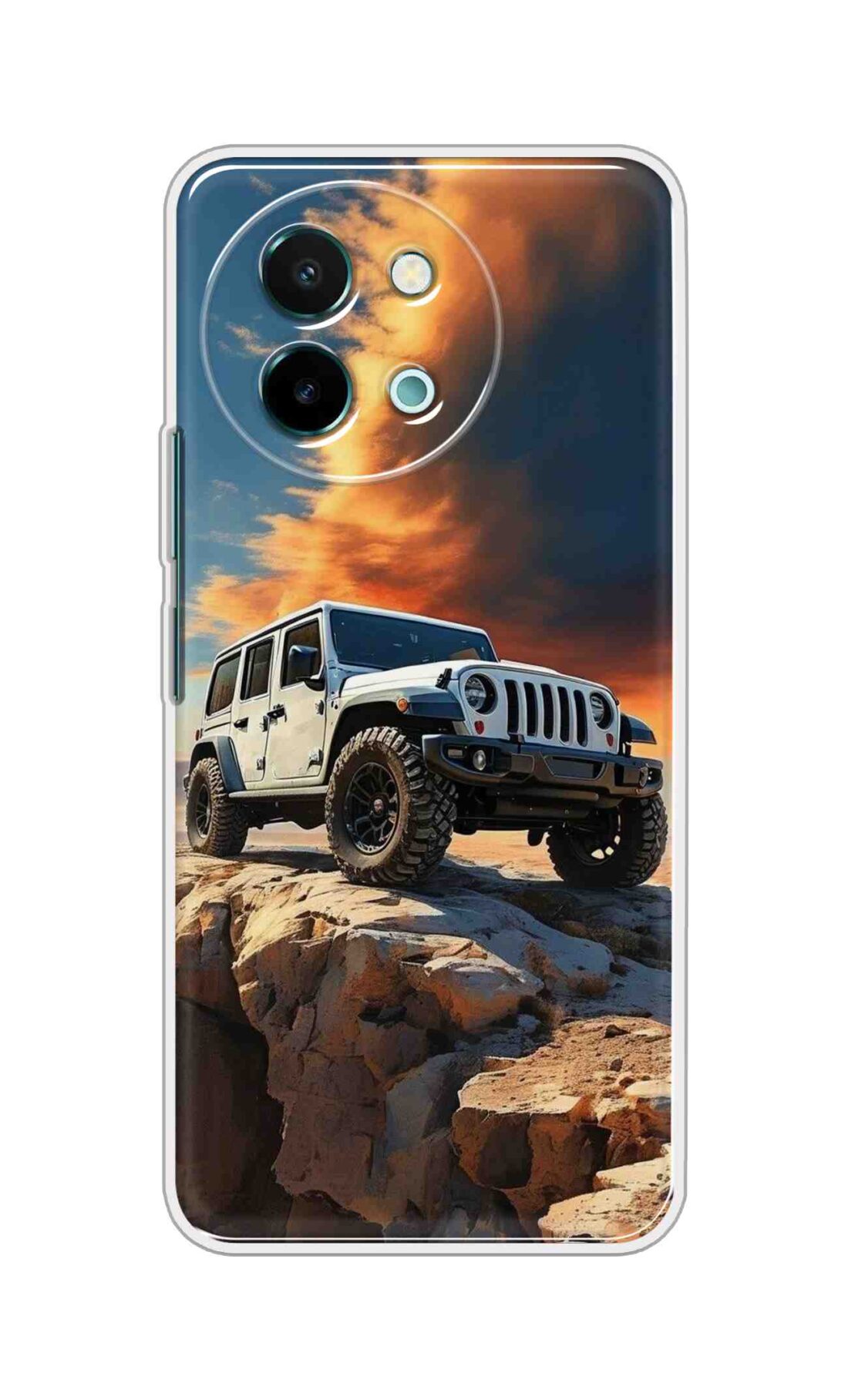 Coberta Back Cover For Vivo Y58 5G Back Cover Stylish Case - Jeep Car on Road Design D16602