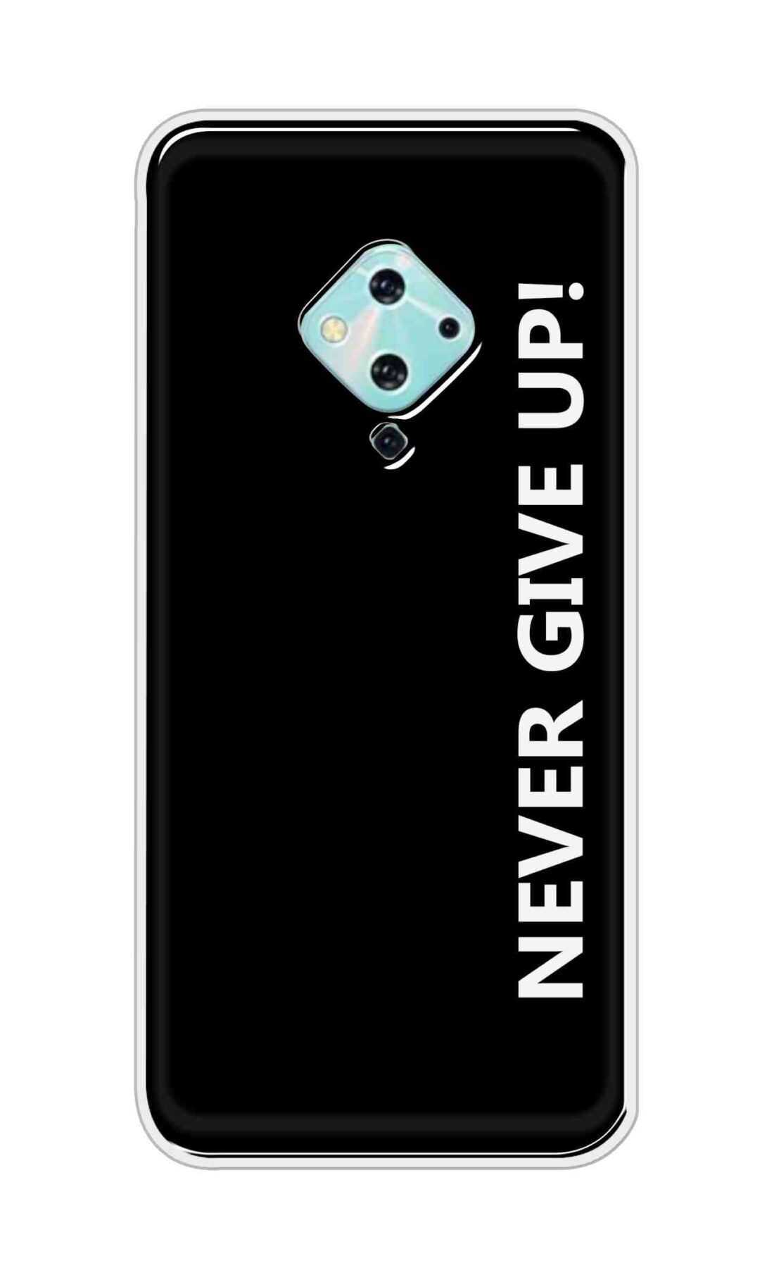 Coberta Back Cover For Vivo S5 Back Cover Stylish Case - Never Give Up in Black Design D16656