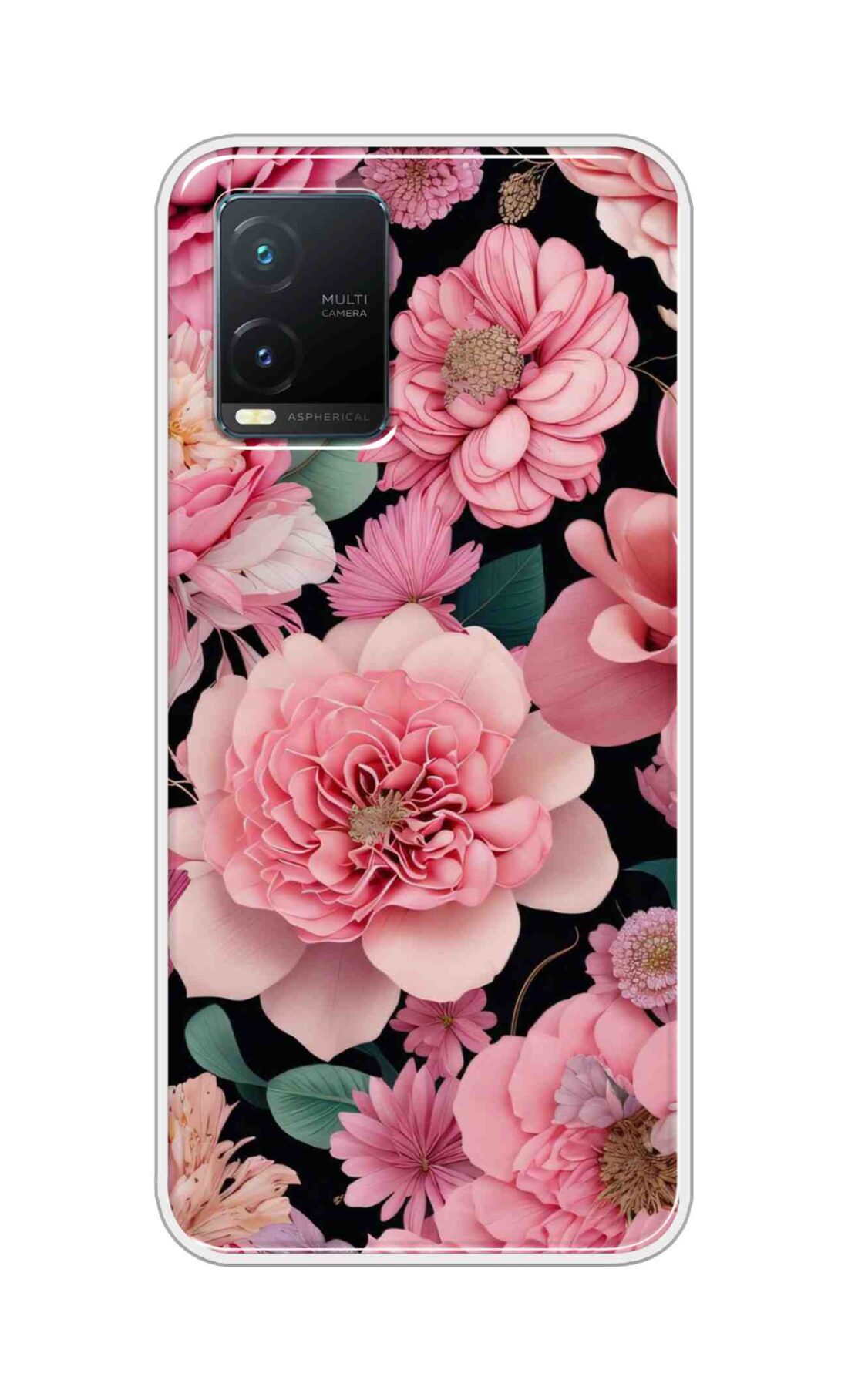 Coberta Back Cover For Vivo T1X Back Cover Stylish Case - Pink Lotus Flowers Design D16233