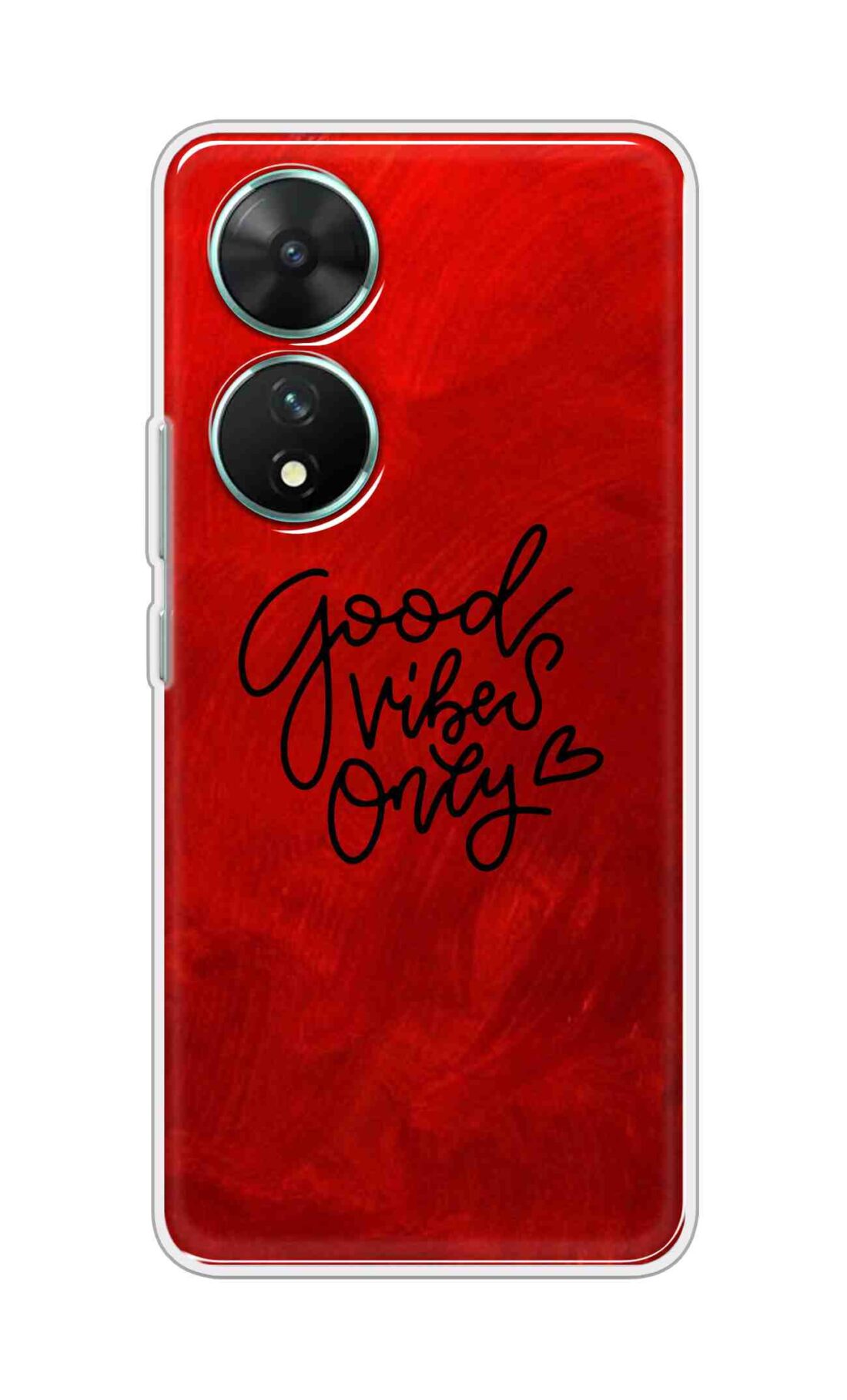 Coberta Back Cover For Vivo T2 5G Back Cover Stylish Case - Good Vibes Only in Red Design D16507
