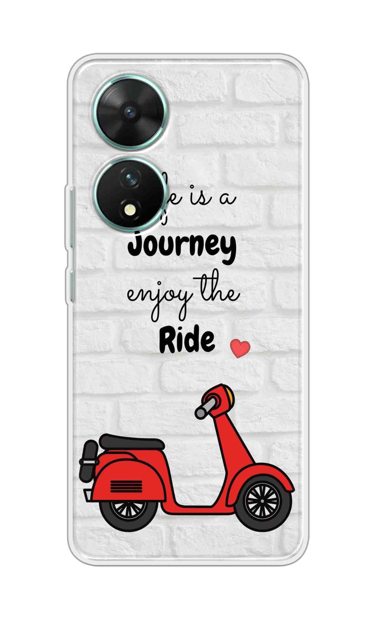 Coberta Back Cover For Vivo T2 5G Back Cover Stylish Case - Life is a Journey Enjoy the Ride Design D16541