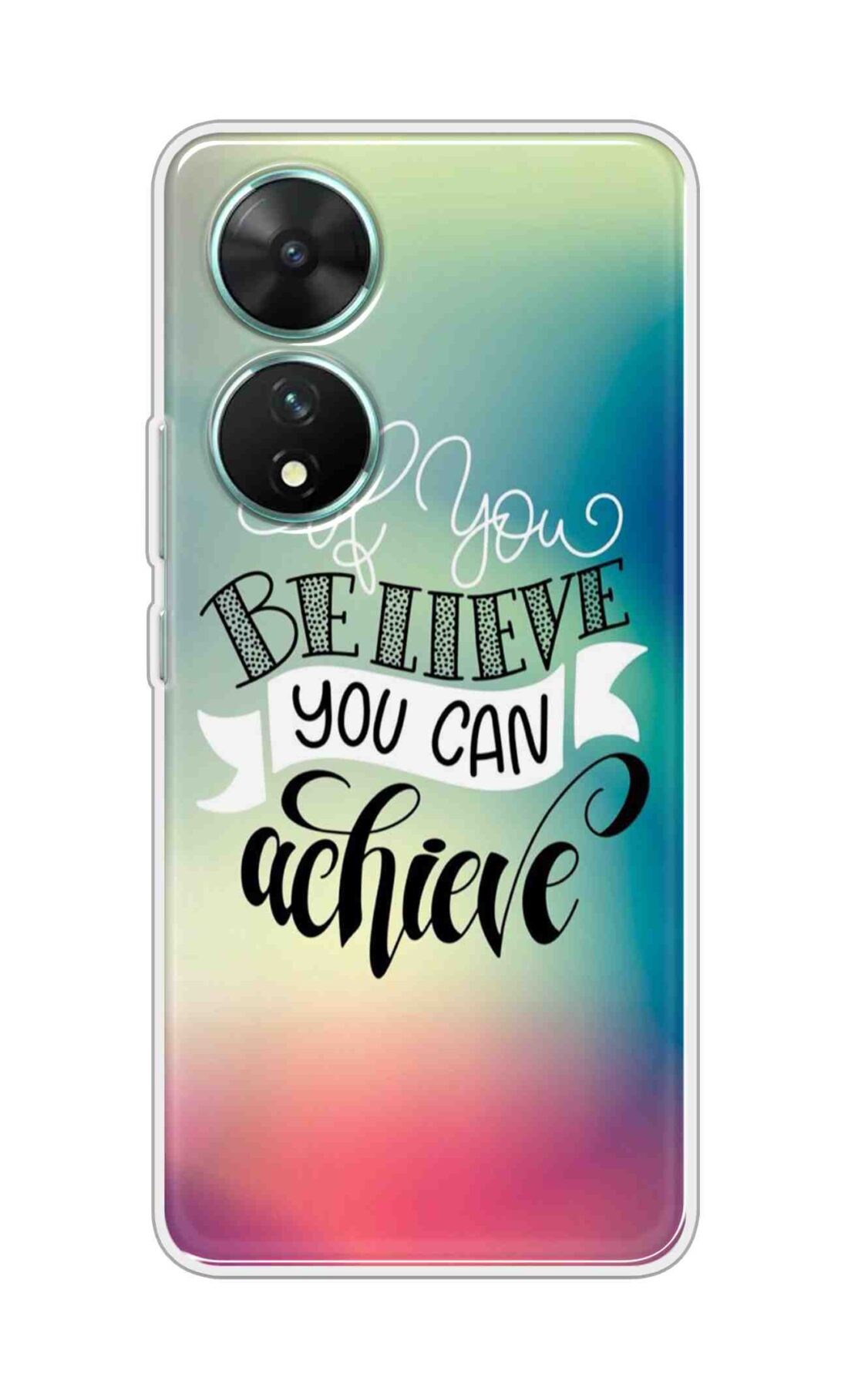 Coberta Back Cover For Vivo T2 5G Back Cover Stylish Case - If You Believe You Can Achieve Text Design D16554